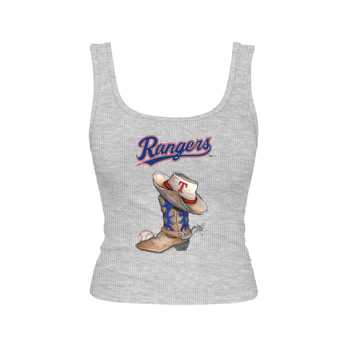 Texas Rangers Cowboy Boot Emmy Tank