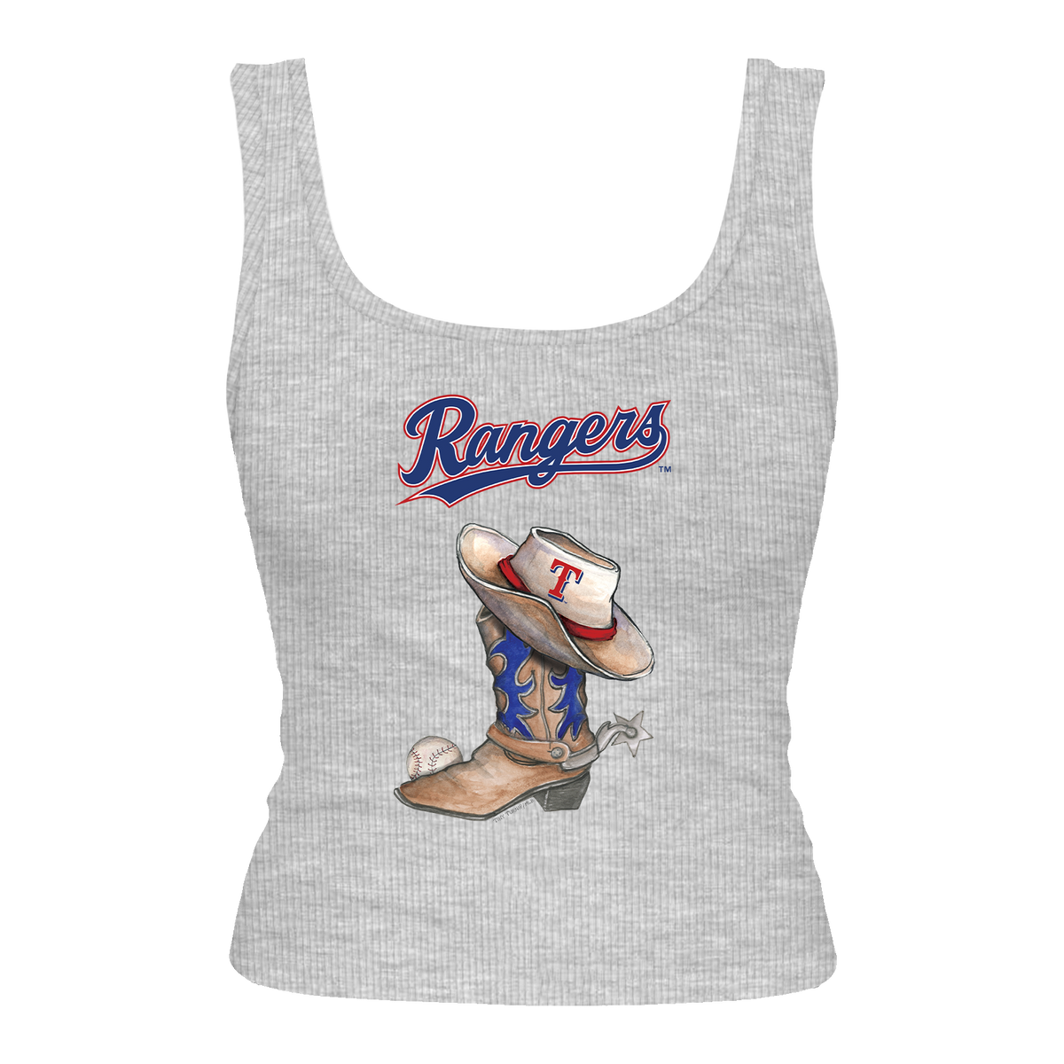 Texas Rangers Cowboy Boot Emmy Tank