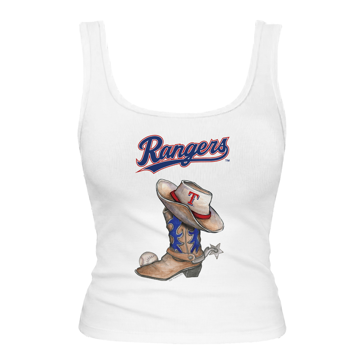 Texas Rangers Cowboy Boot Emmy Tank