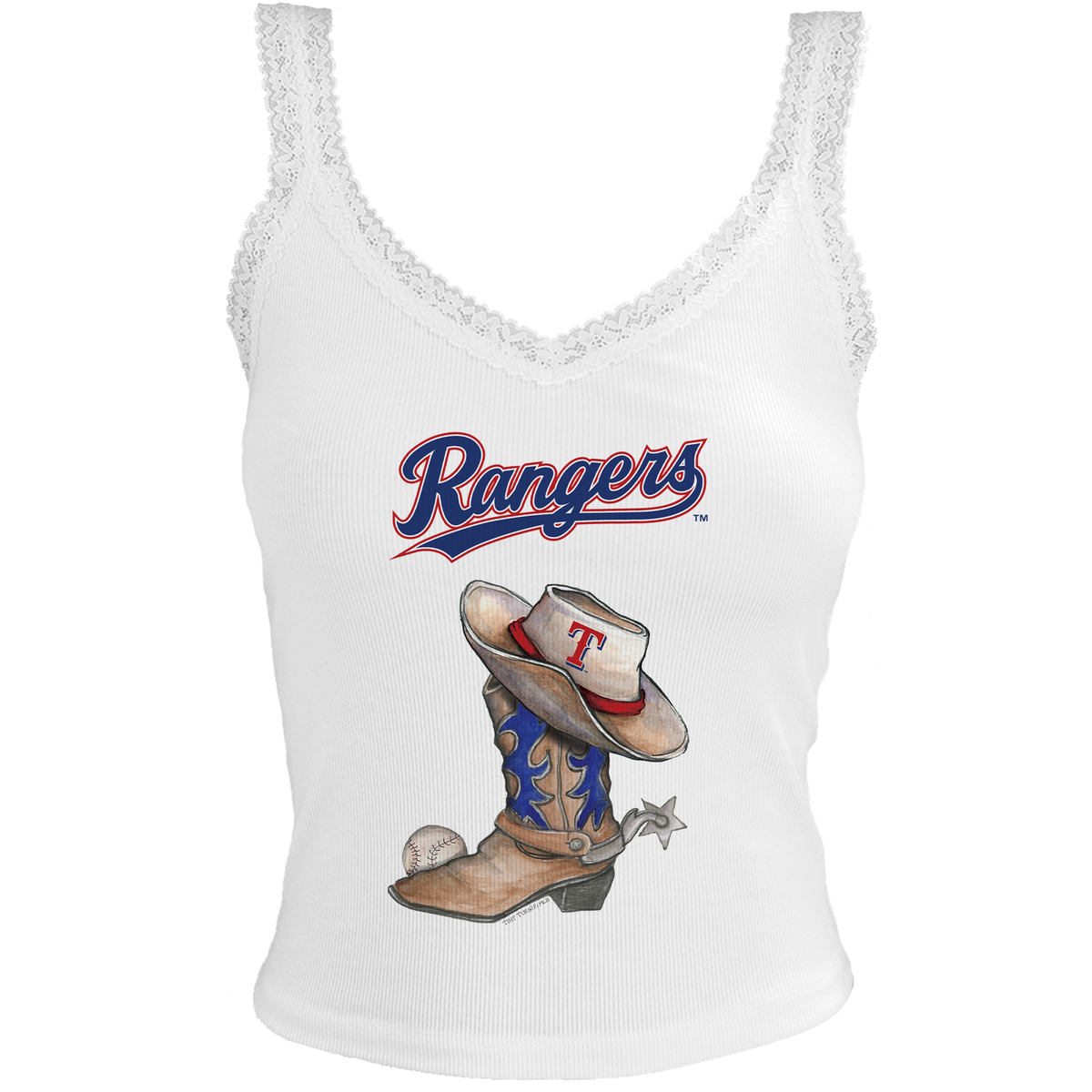 Texas Rangers Cowboy Boot Lace Tank