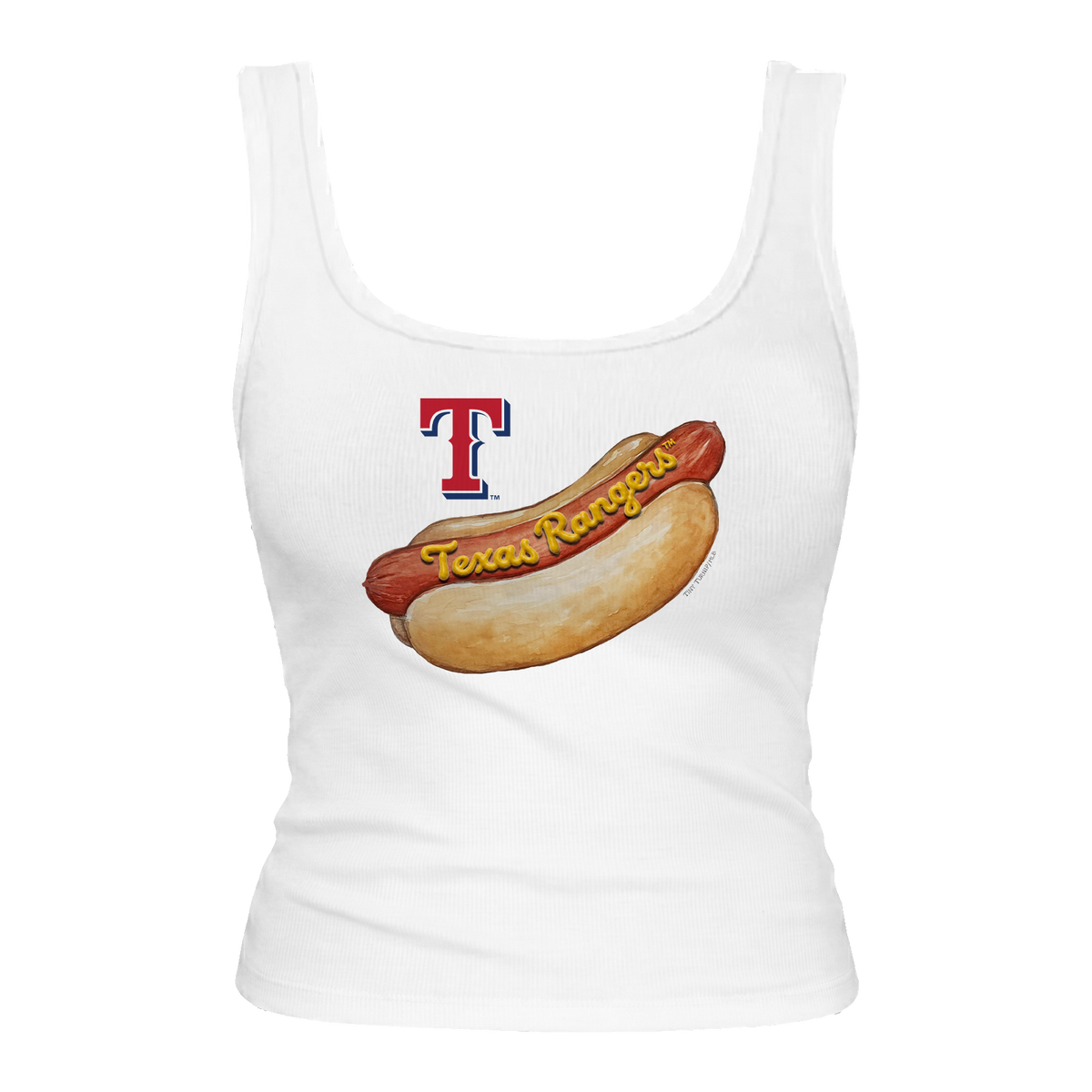 Texas Rangers Hot Dog Emmy Tank