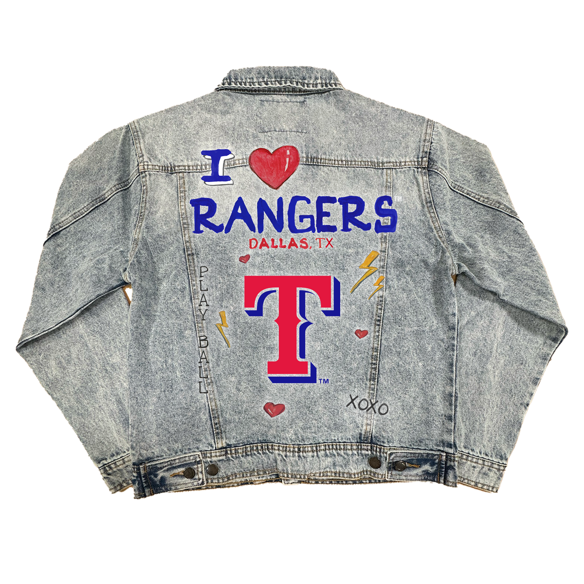 I Heart Rangers Boyfriend Denim Jacket - Tiny Turnip