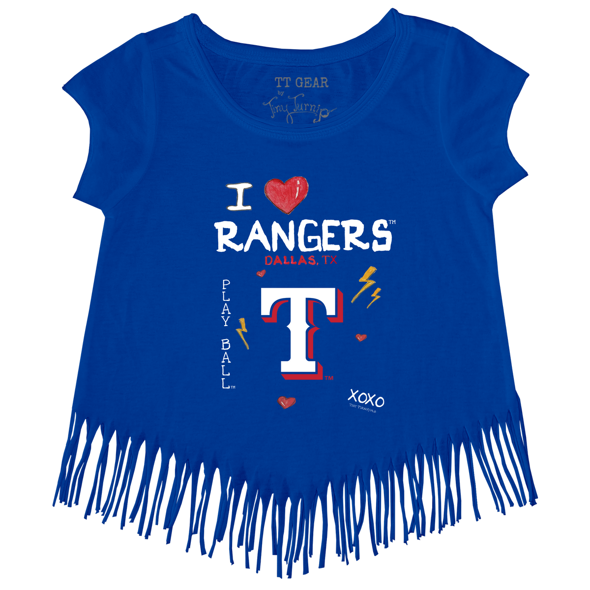 I Heart Rangers Fringe Tee - Tiny Turnip