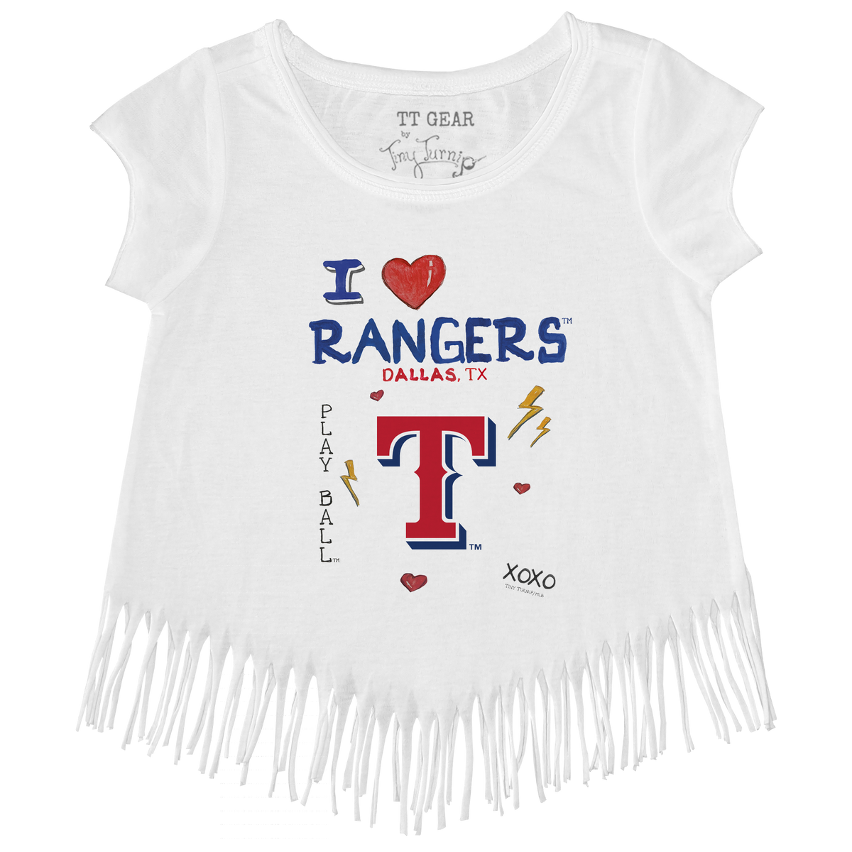 I Heart Rangers Fringe Tee - Tiny Turnip
