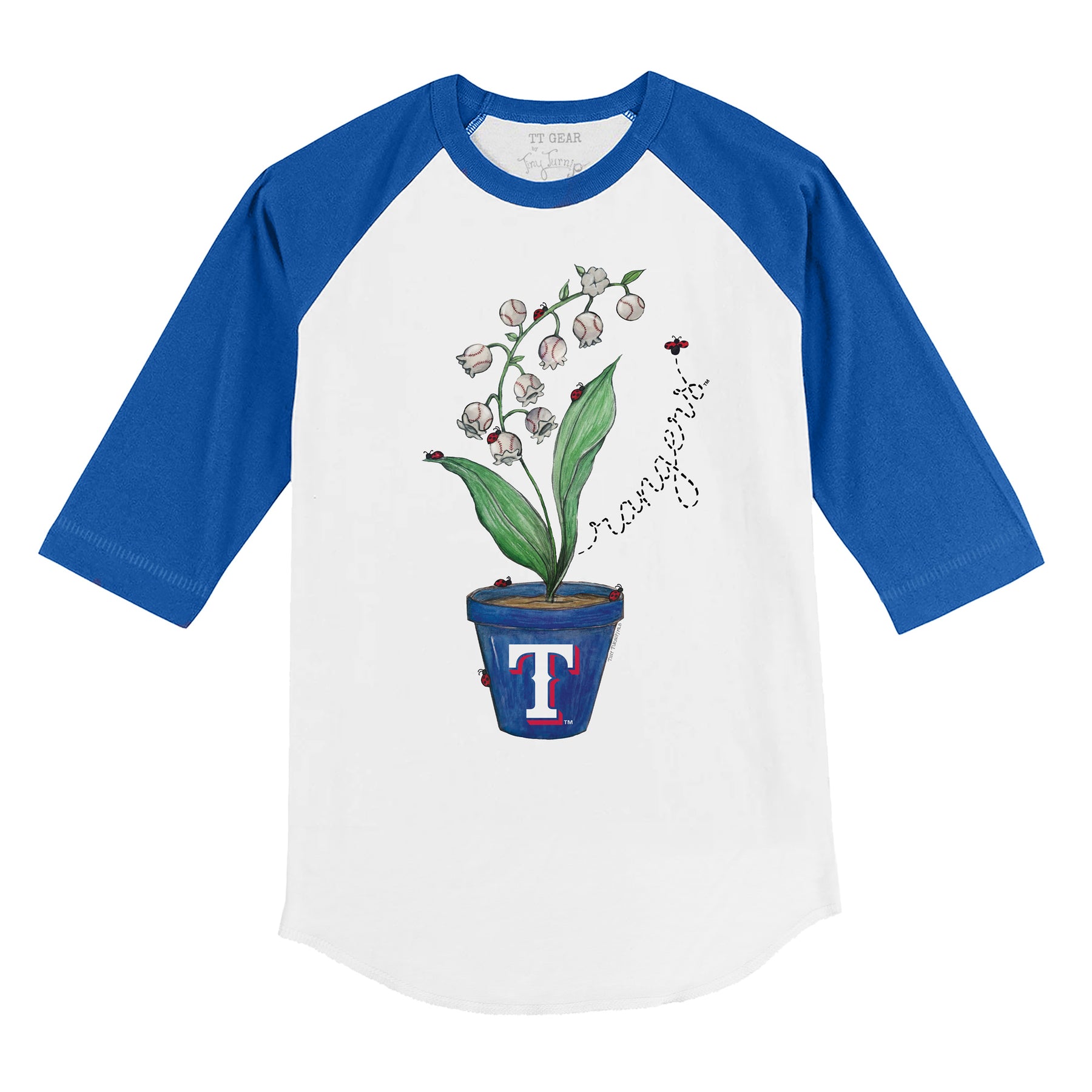 Texas Rangers Ladybug 3/4 Royal Blue Sleeve Raglan