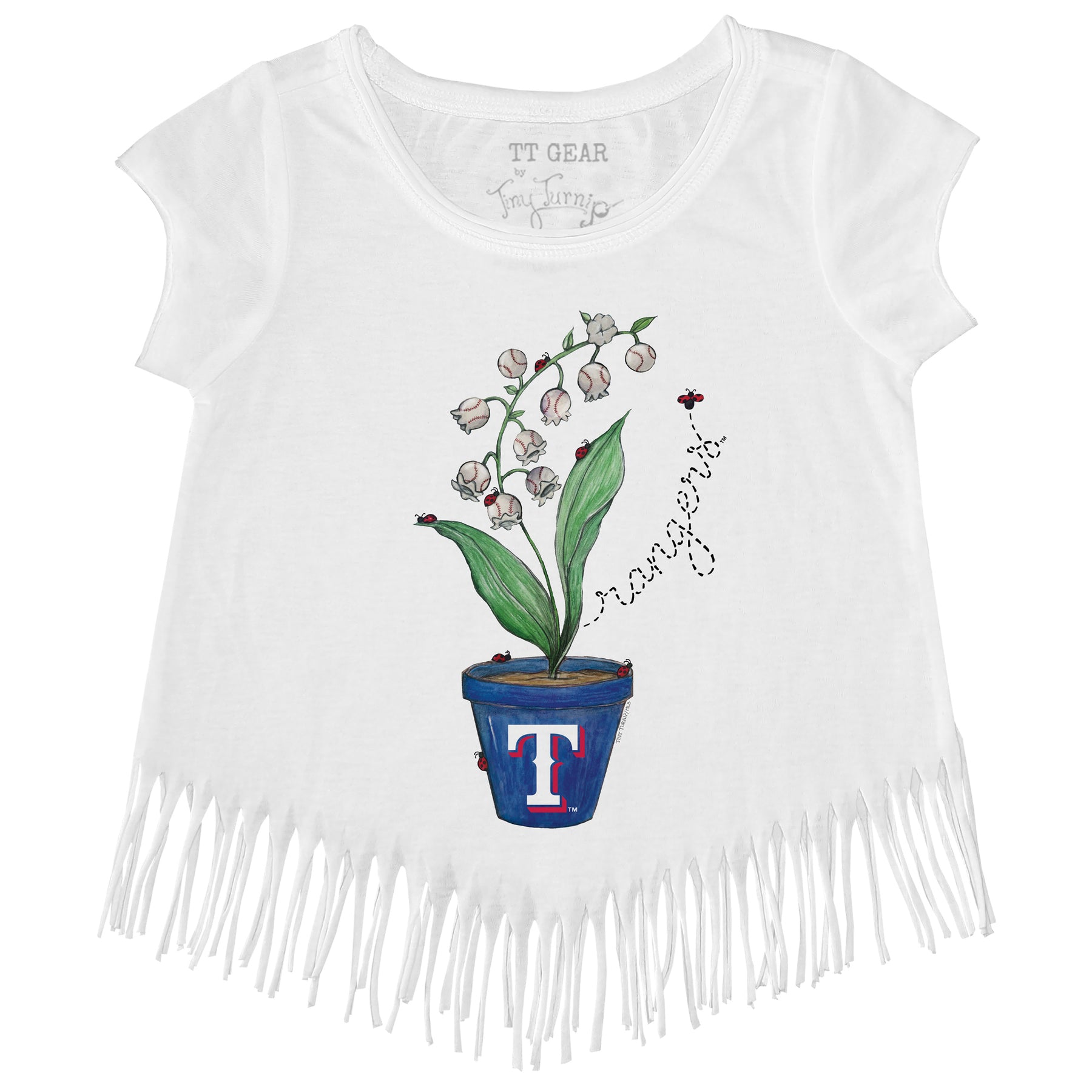 Texas Rangers Ladybug Fringe Tee