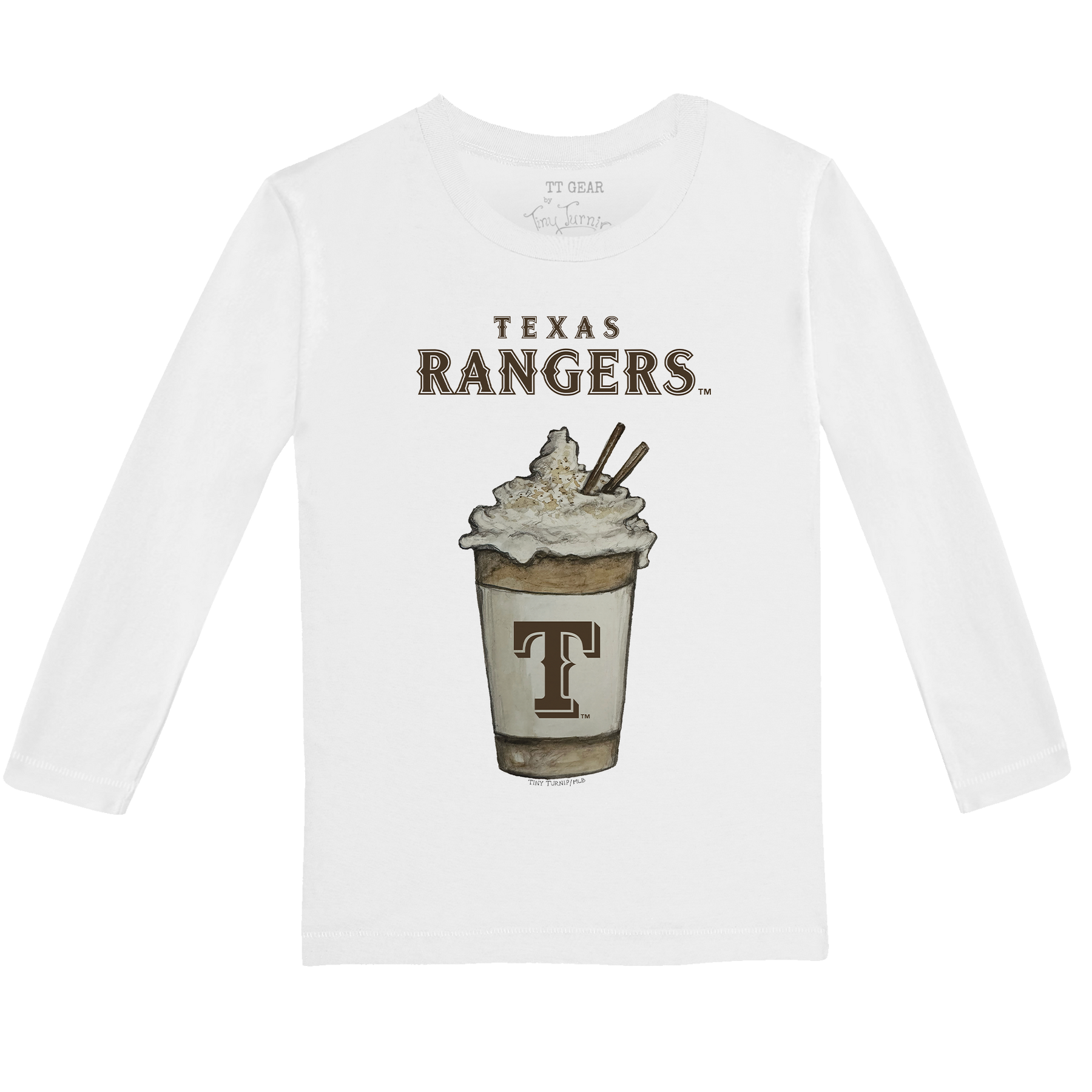 Texas Rangers Latte Long-Sleeve Tee Shirt