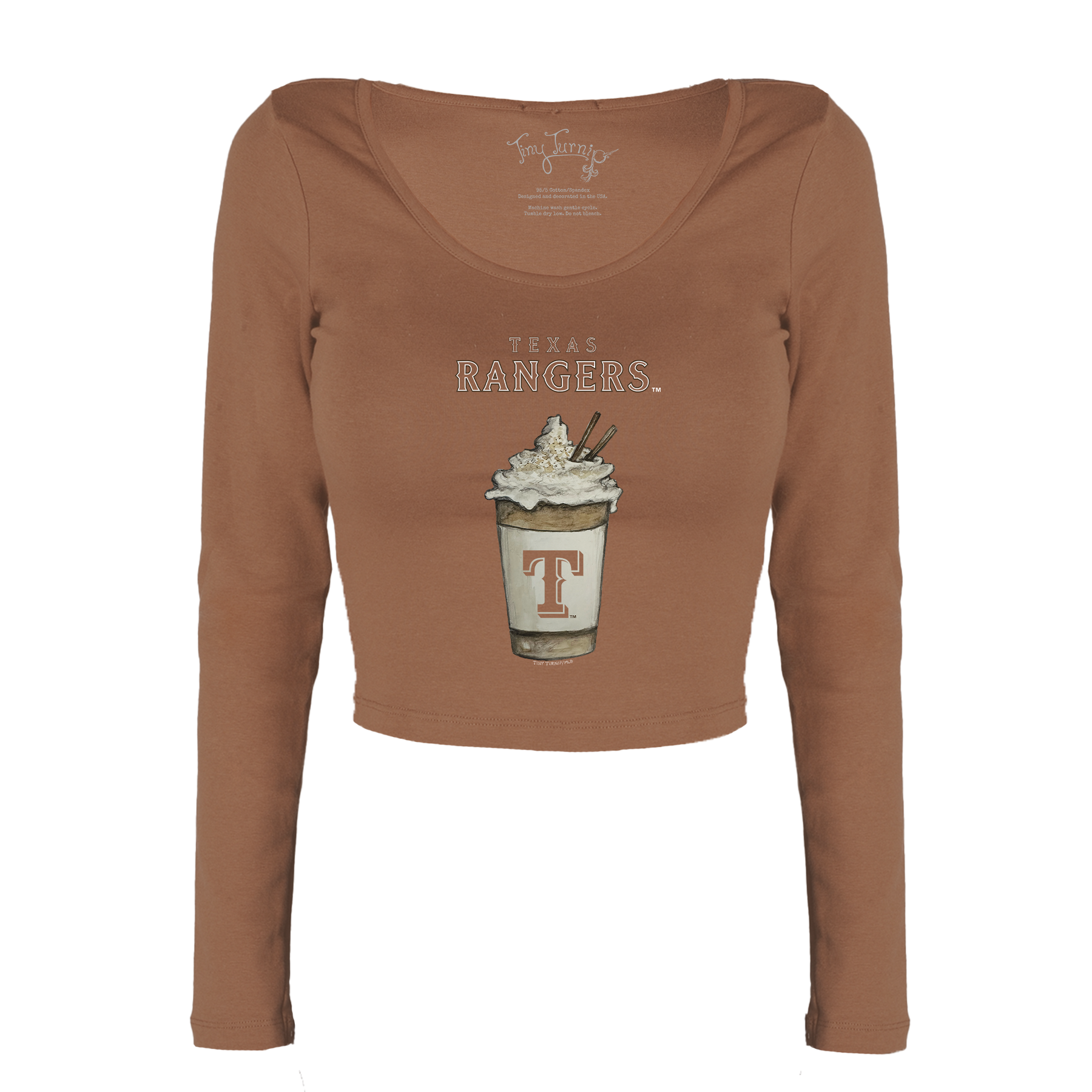 Texas Rangers Latte Women's Lucy Long Sleeve