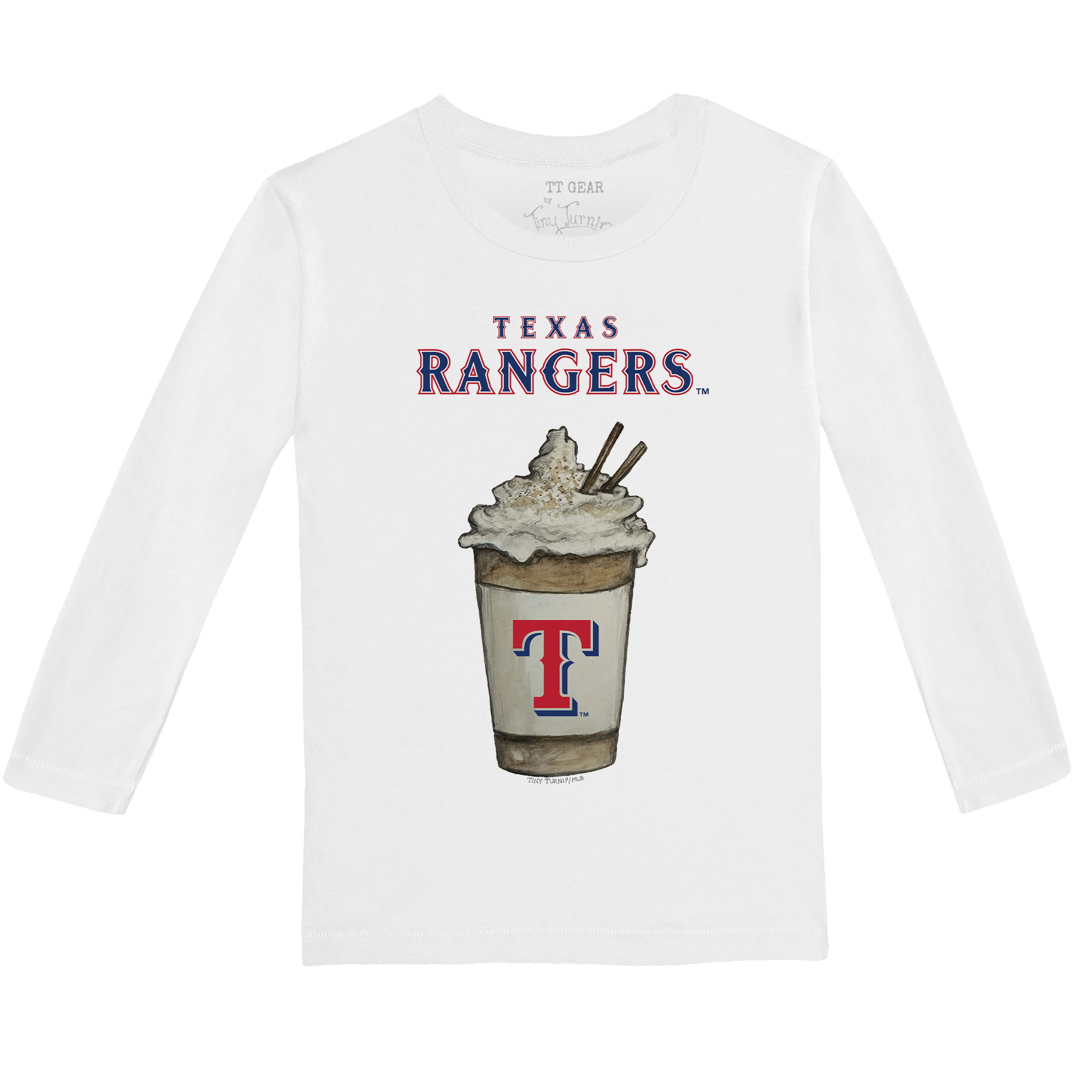 Texas Rangers Latte Long-Sleeve Tee Shirt