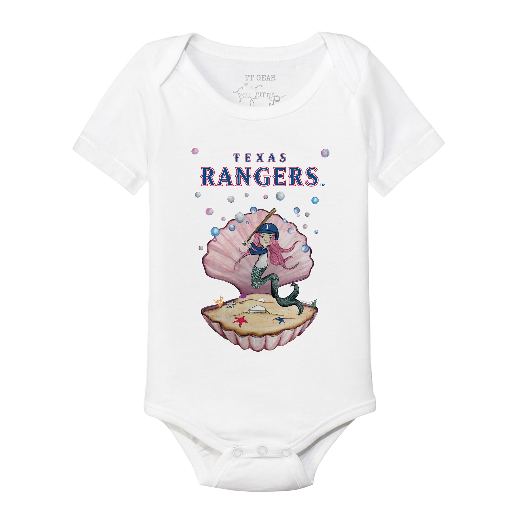Texas Rangers Mermaid Short Sleeve Snapper