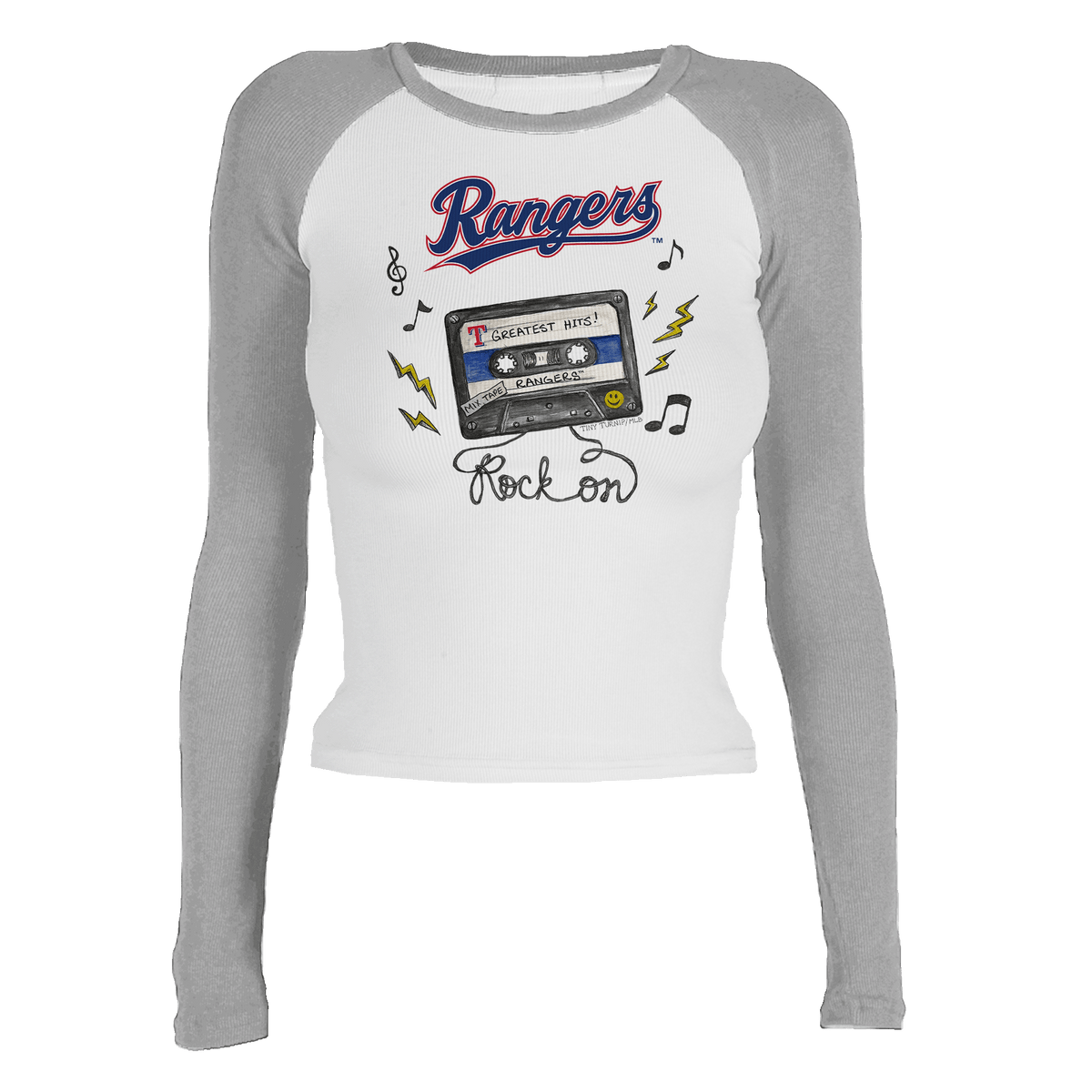 Texas Rangers Mixtape Roxy Raglan Long Sleeve