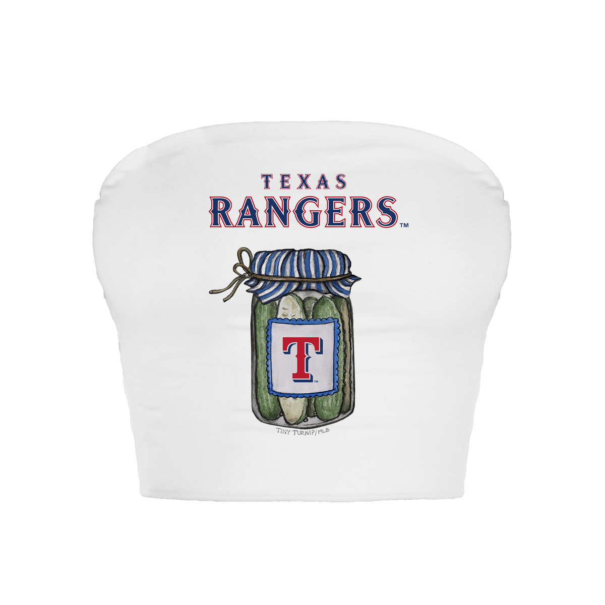 Texas Rangers Pickle Jar Crop Tube Top