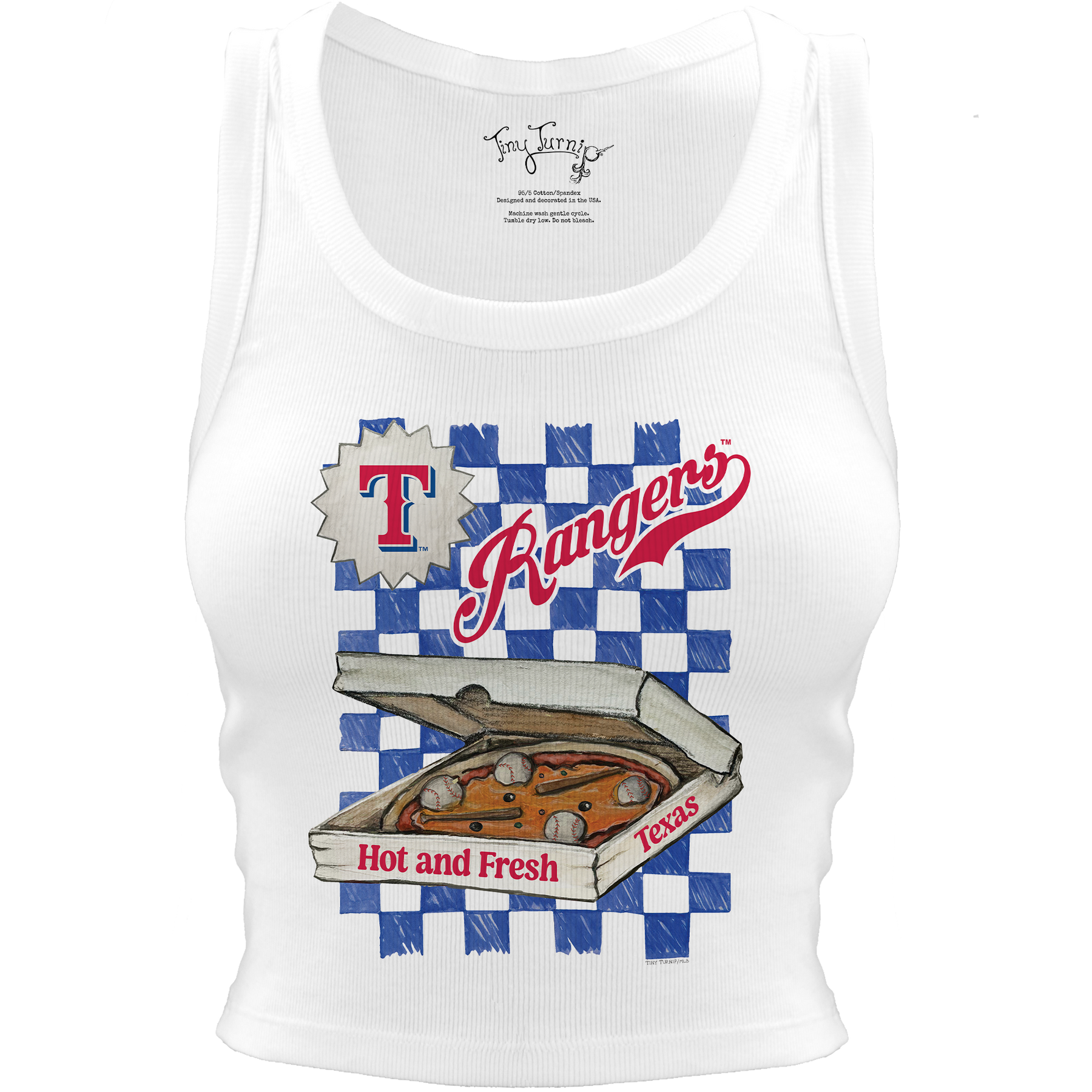 Texas Rangers Pizza Crop Tank
