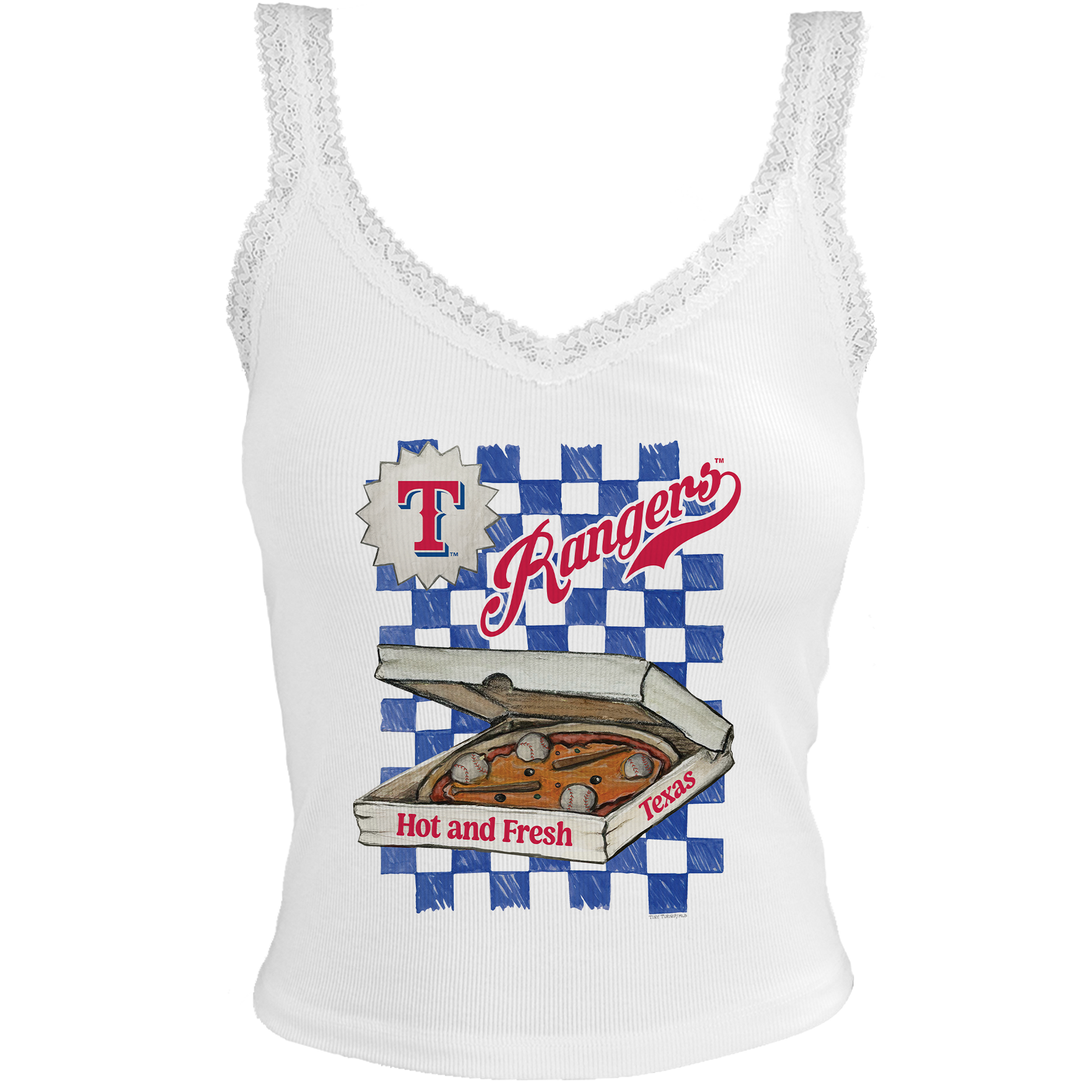 Texas Rangers Pizza Lace Tank