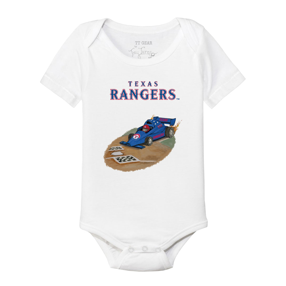 Texas Rangers Race Car Short Sleeve Snapper