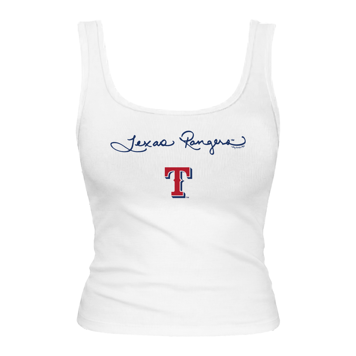 Texas Rangers Logo Script Emmy Tank