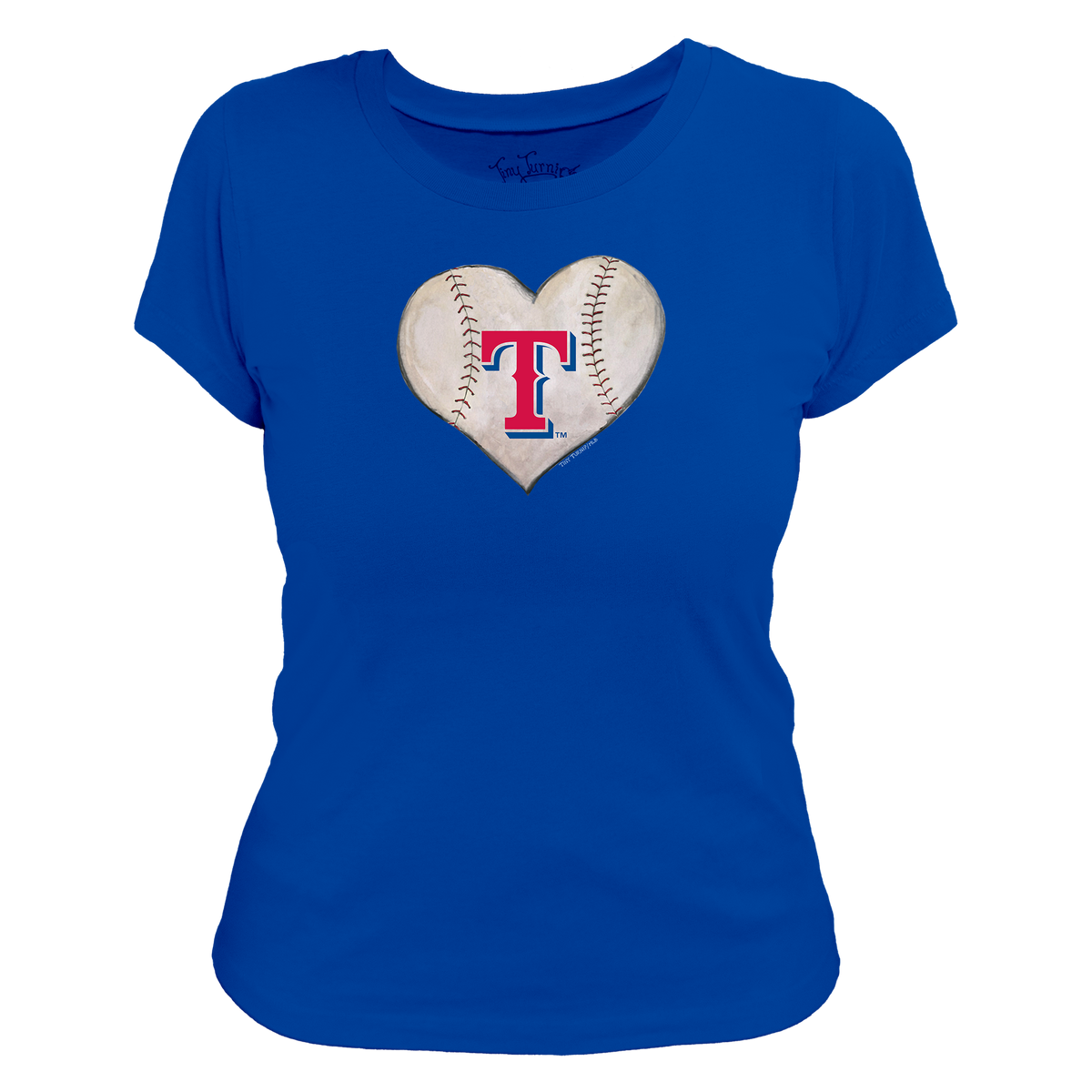 Texas Rangers Baseball Heart Women's Tee Shirt