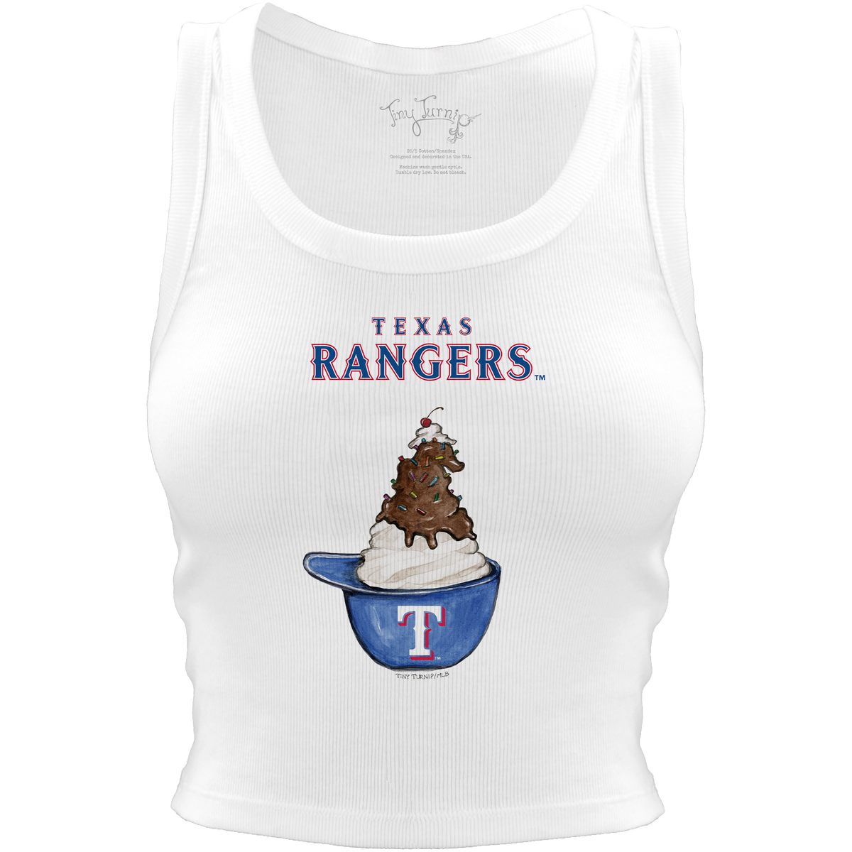 Texas Rangers Sundae Helmet Crop Tank - Tiny Turnip