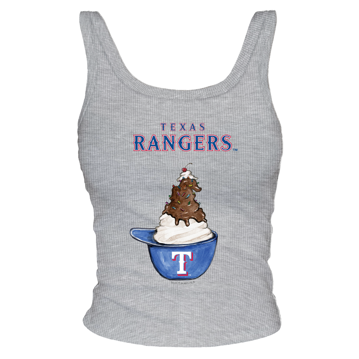 Texas Rangers Sundae Helmet Ribbed Tank