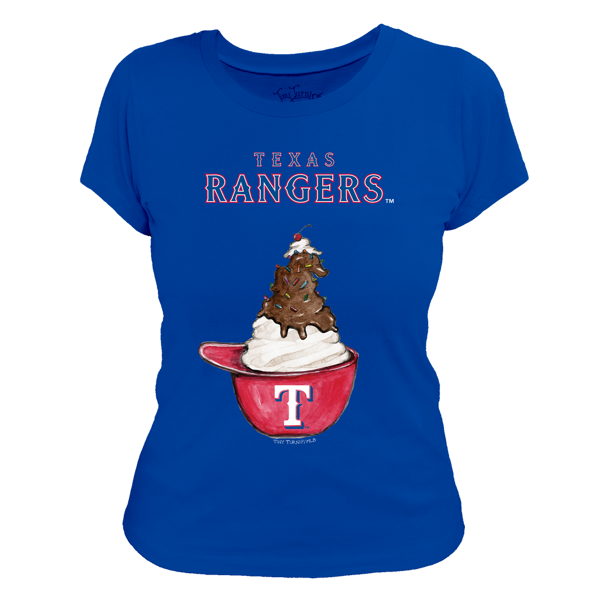 Texas Rangers Sundae Helmet Women's Tee Shirt