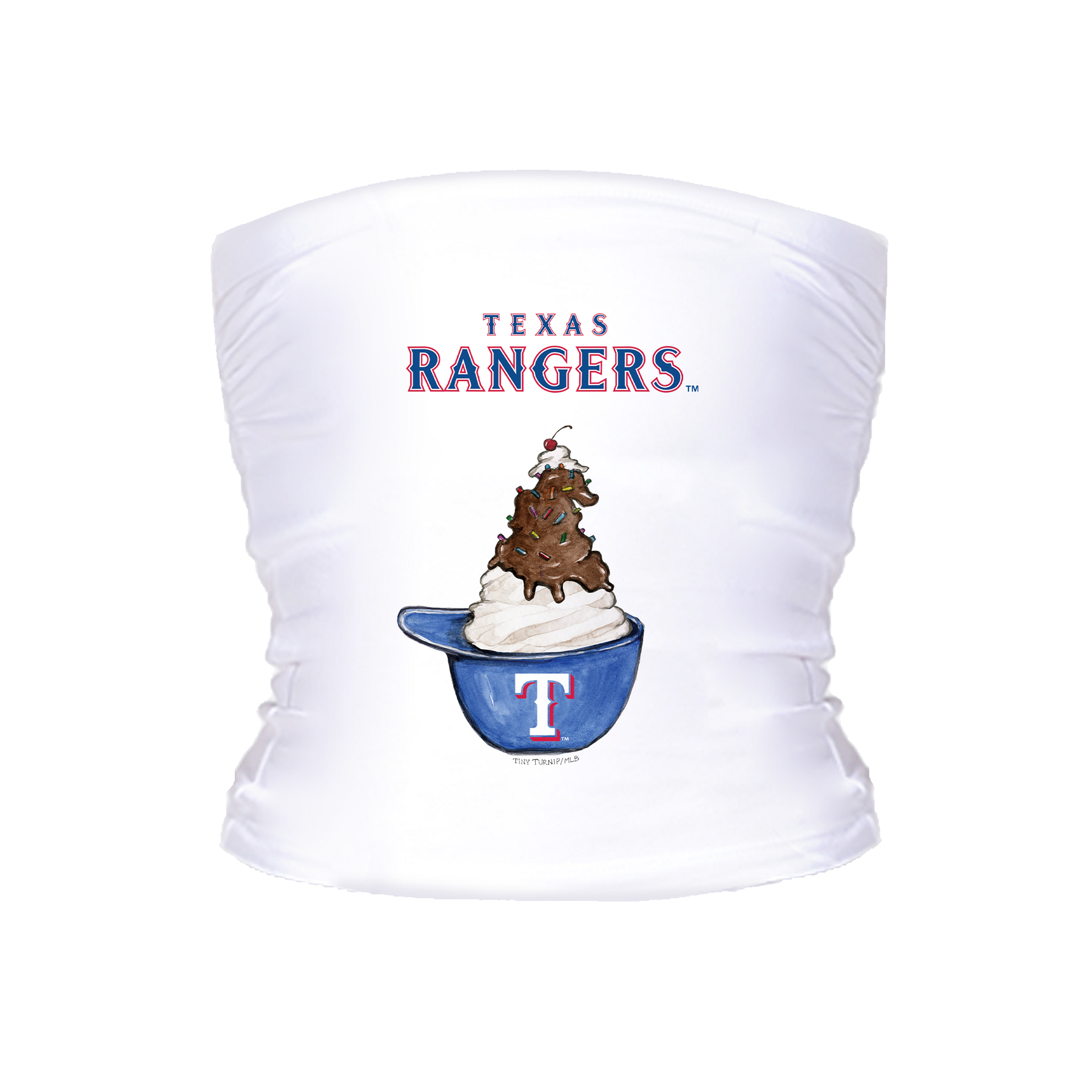 Texas Rangers Sundae Helmet Crop Tube Top