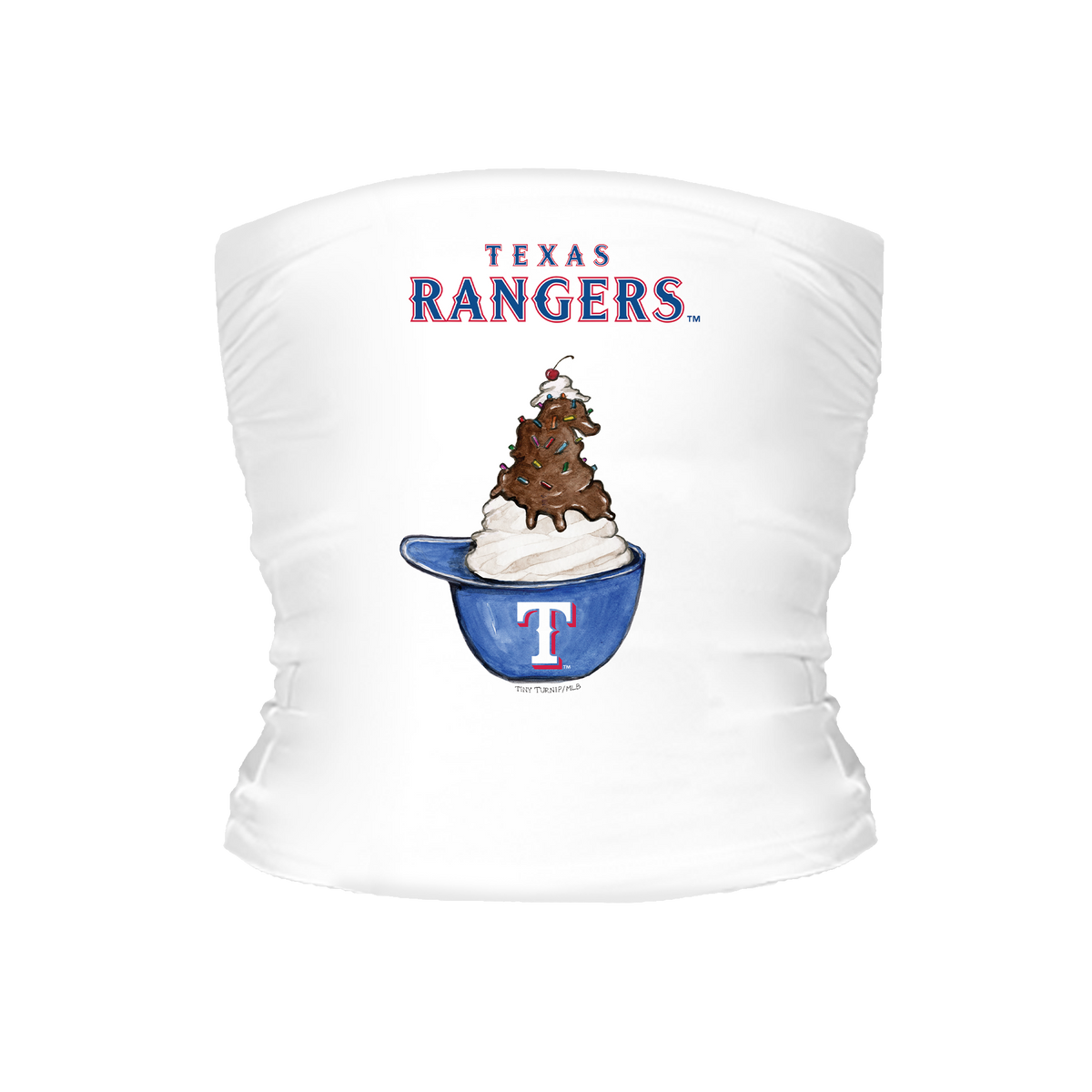 Texas Rangers Sundae Helmet Tube Top - Tiny Turnip