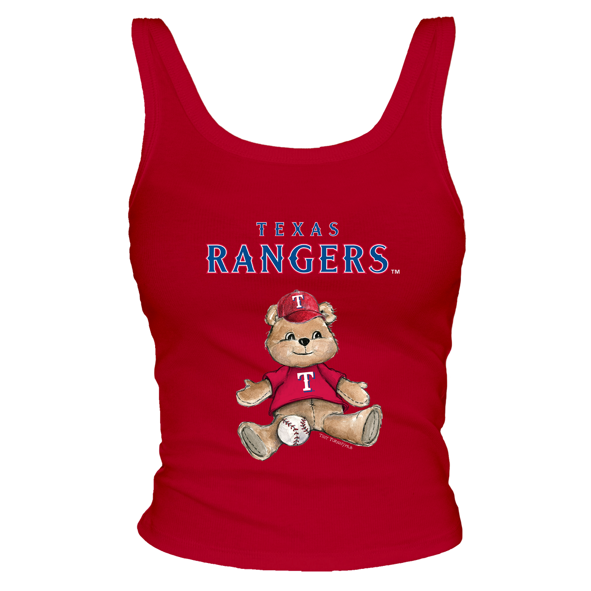 Texas Rangers Teddy Ribbed Tank - Tiny Turnip
