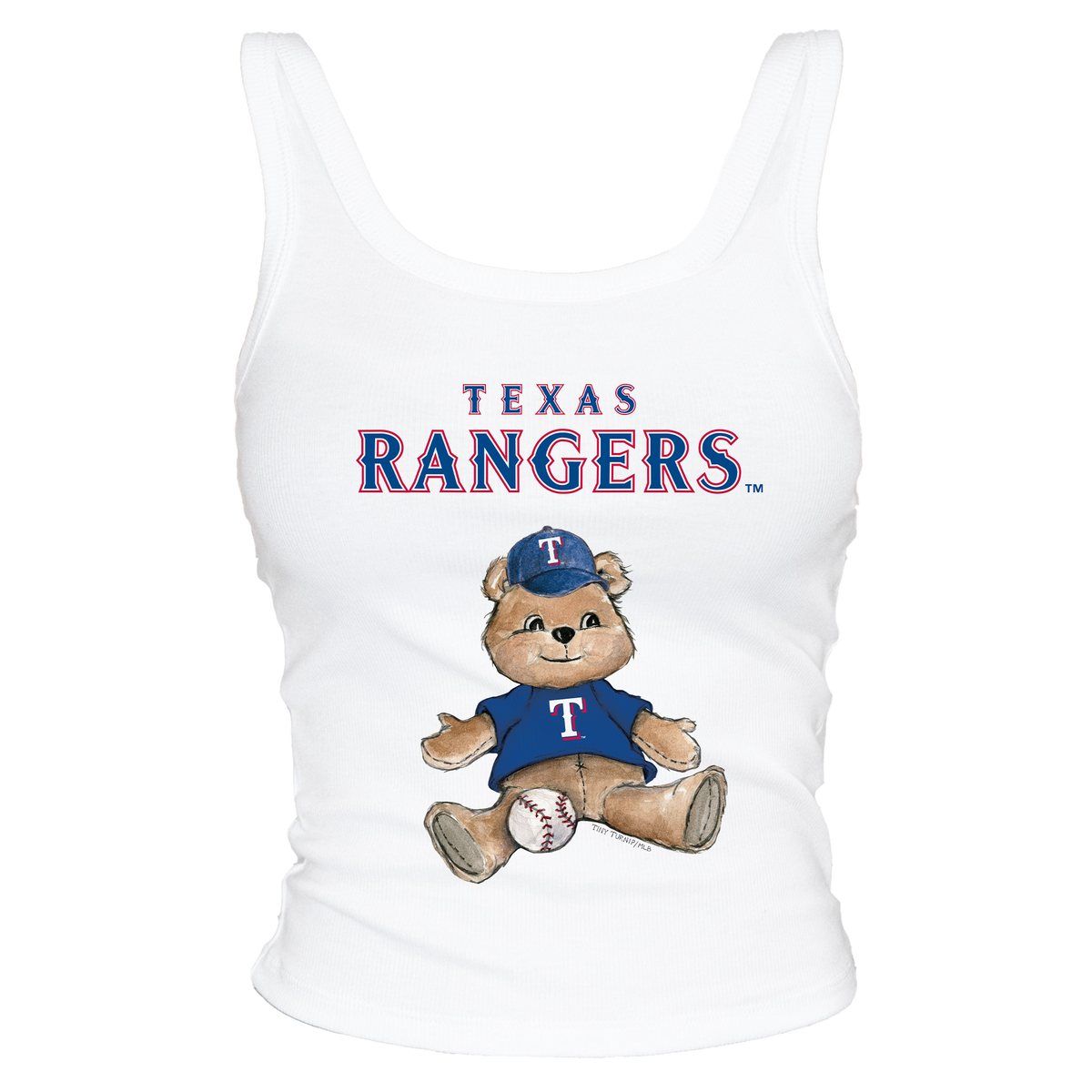 Texas Rangers Teddy Ribbed Tank - Tiny Turnip