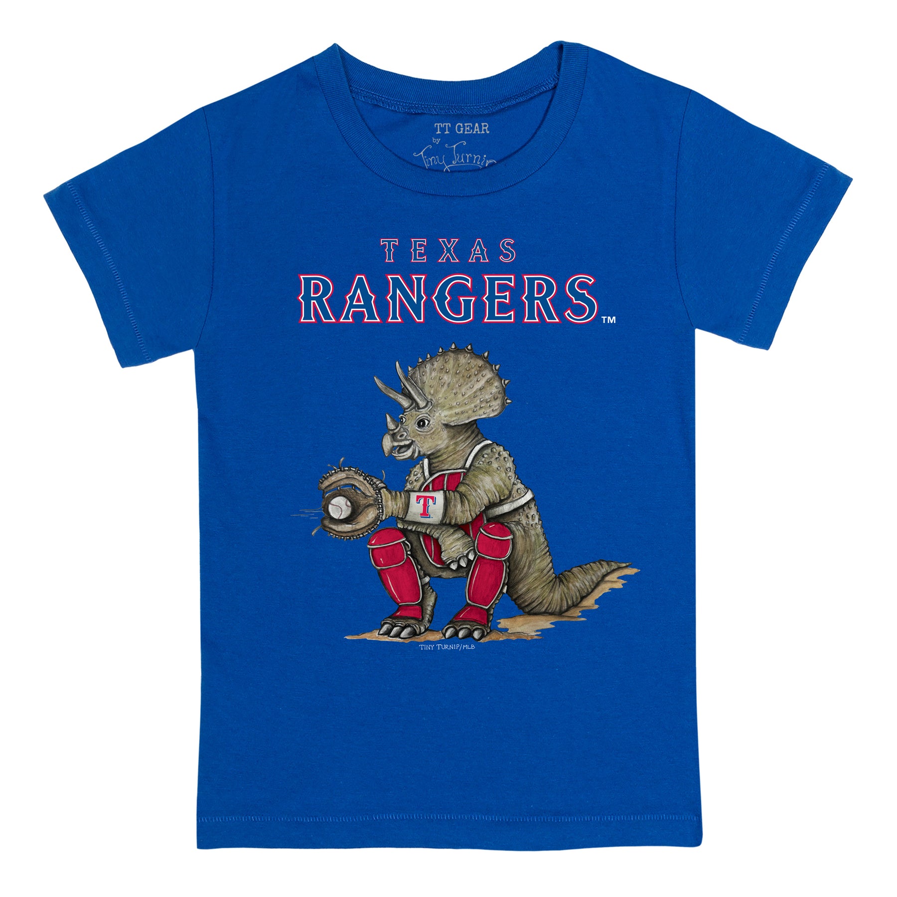 Texas Rangers Triceratops Tee Shirt