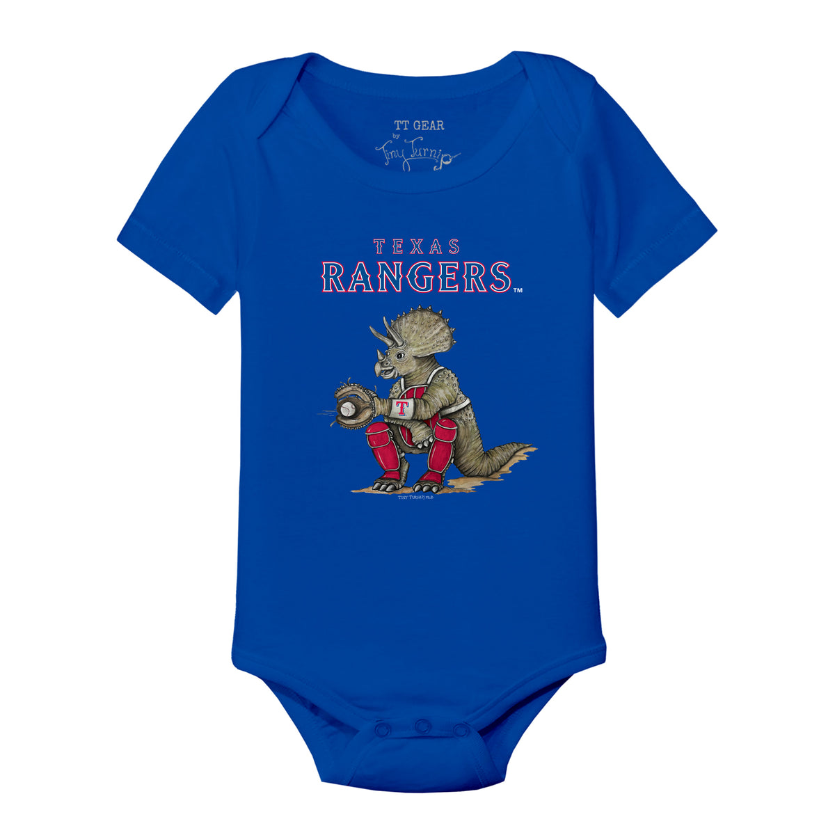 Texas Rangers Triceratops Short Sleeve Snapper