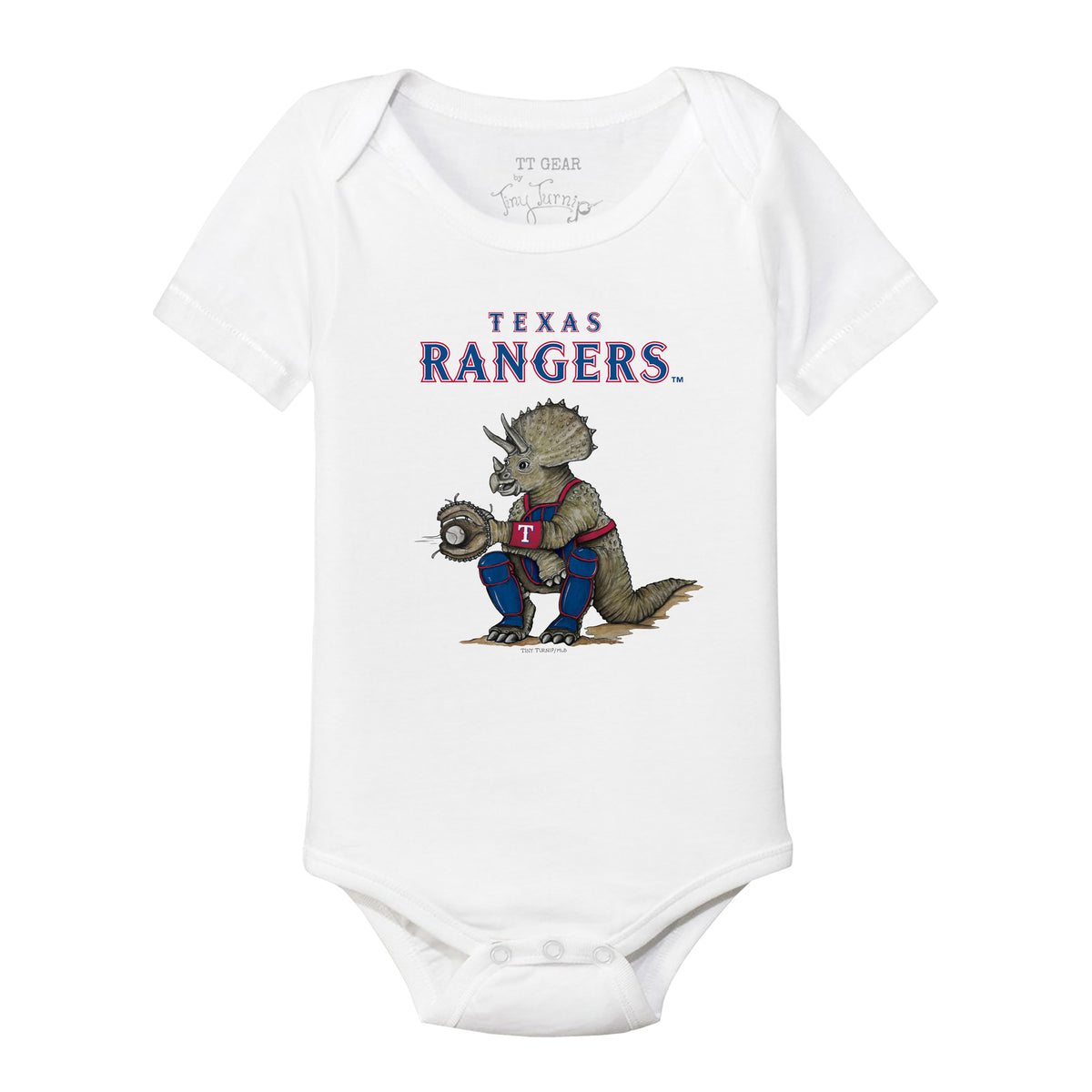 Texas Rangers Triceratops Short Sleeve Snapper