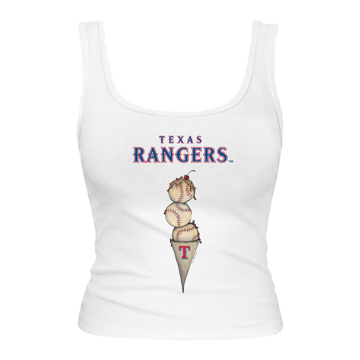 Texas Rangers Triple Scoop Emmy Tank