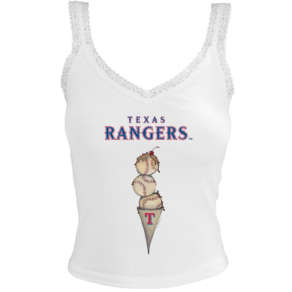 Texas Rangers Triple Scoop Lace Tank