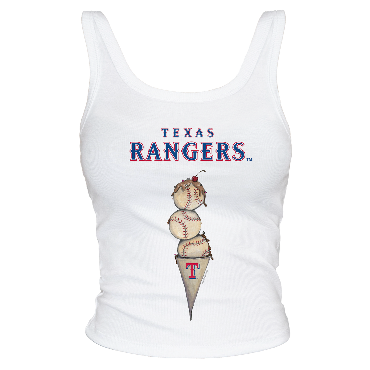 Texas Rangers Triple Scoop Ribbed Tank
