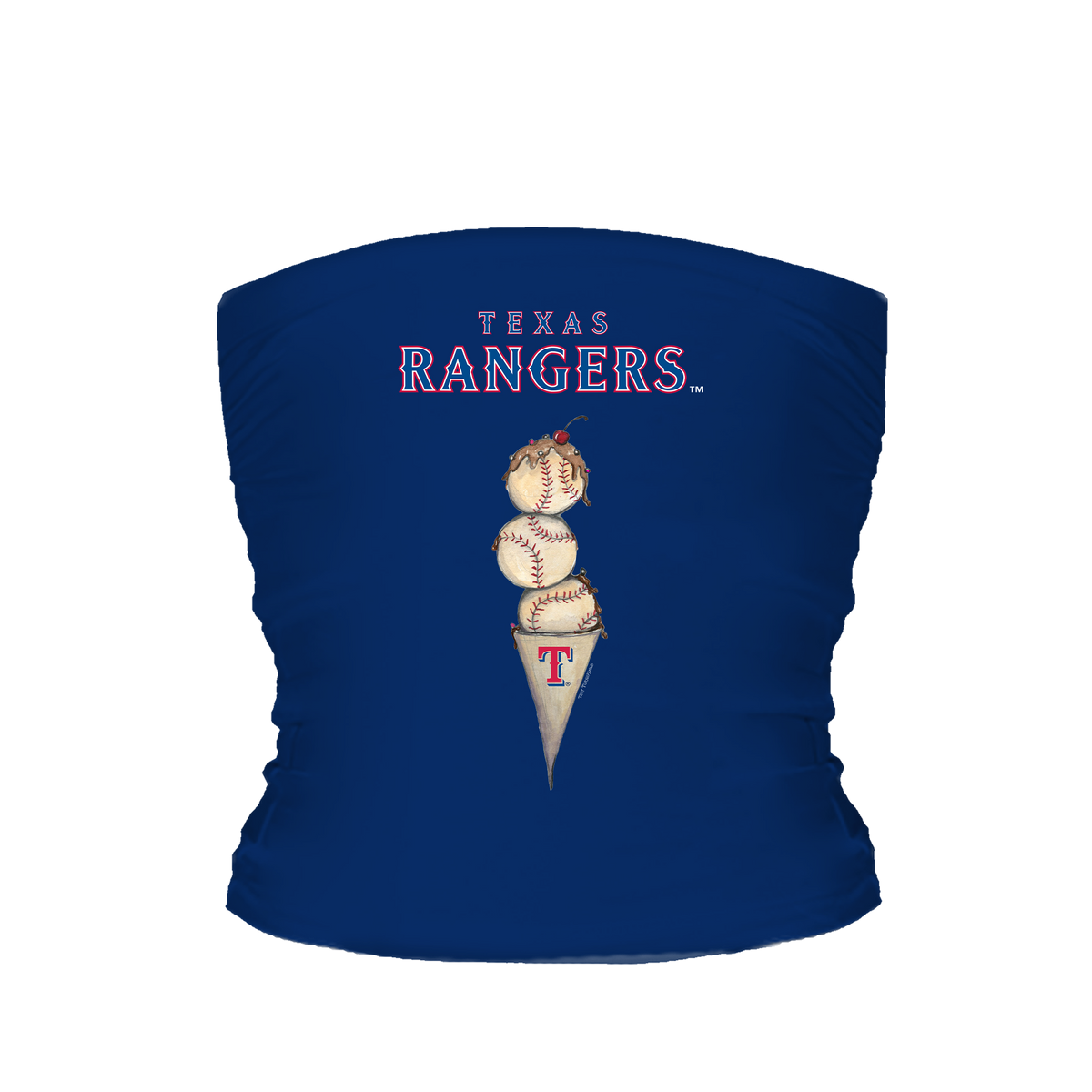 Texas Rangers Triple Scoop Tube Top - Tiny Turnip