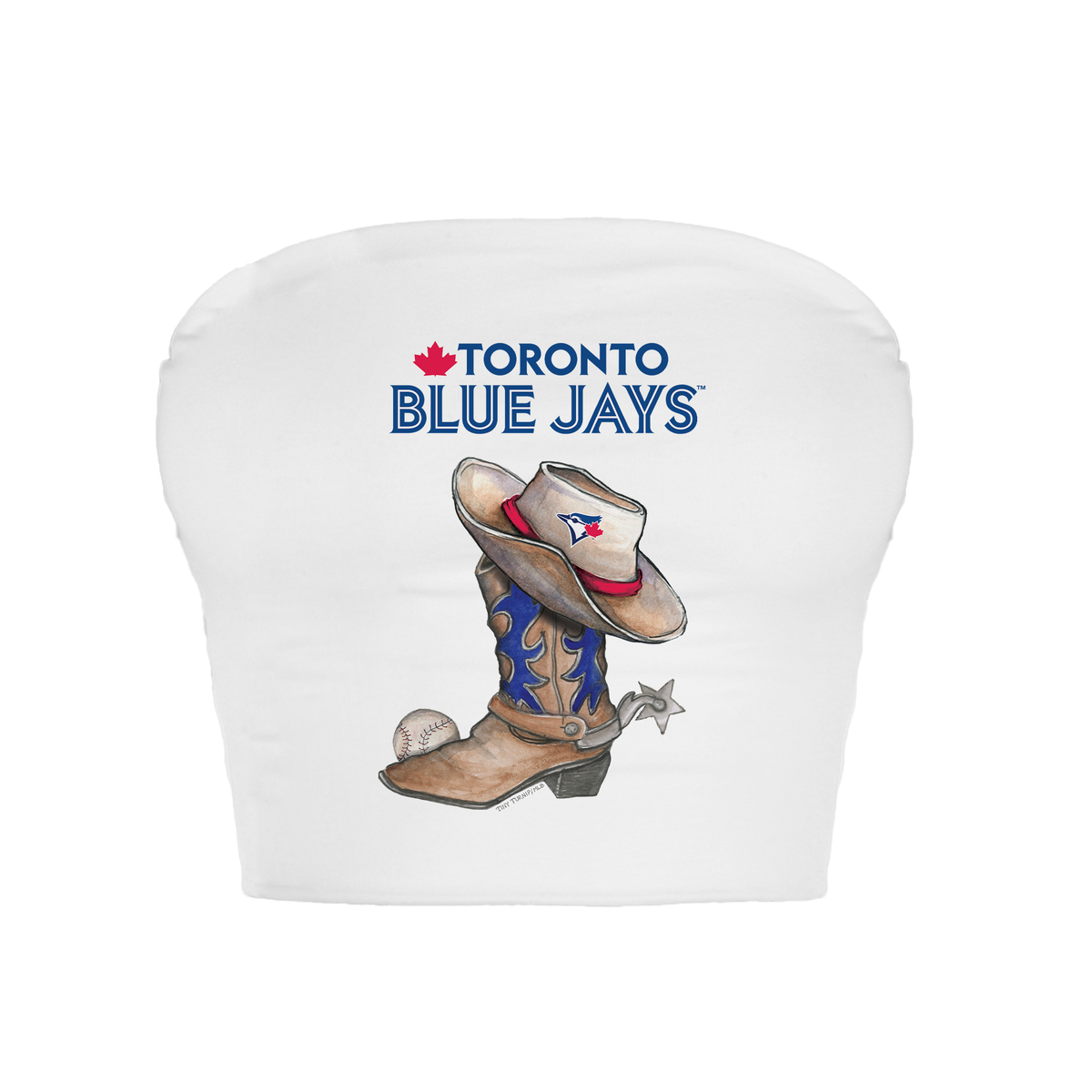Toronto Blue Jays Cowboy Boot Crop Tube Top