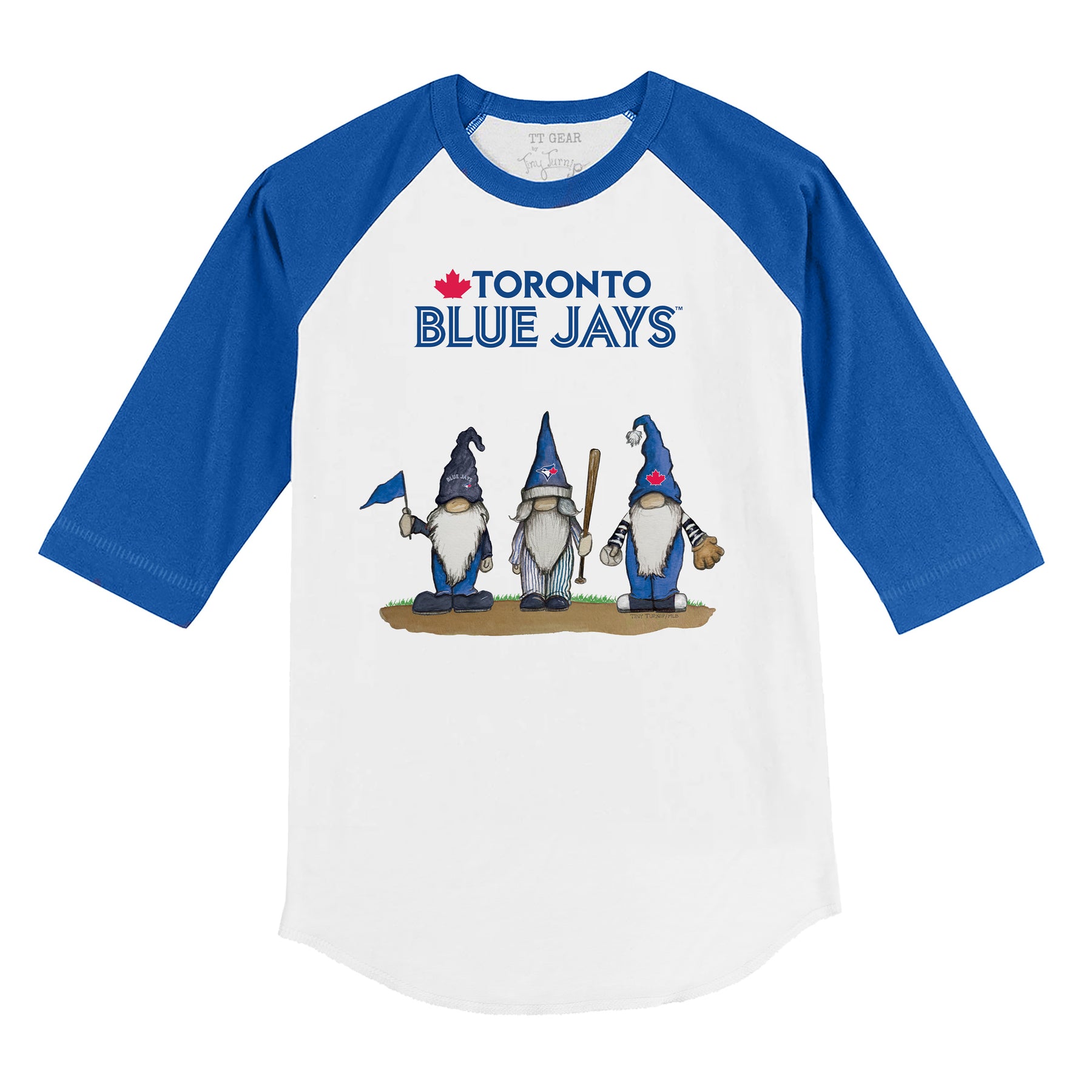 Toronto Blue Jays Gnomes 3/4 Royal Blue Sleeve Raglan
