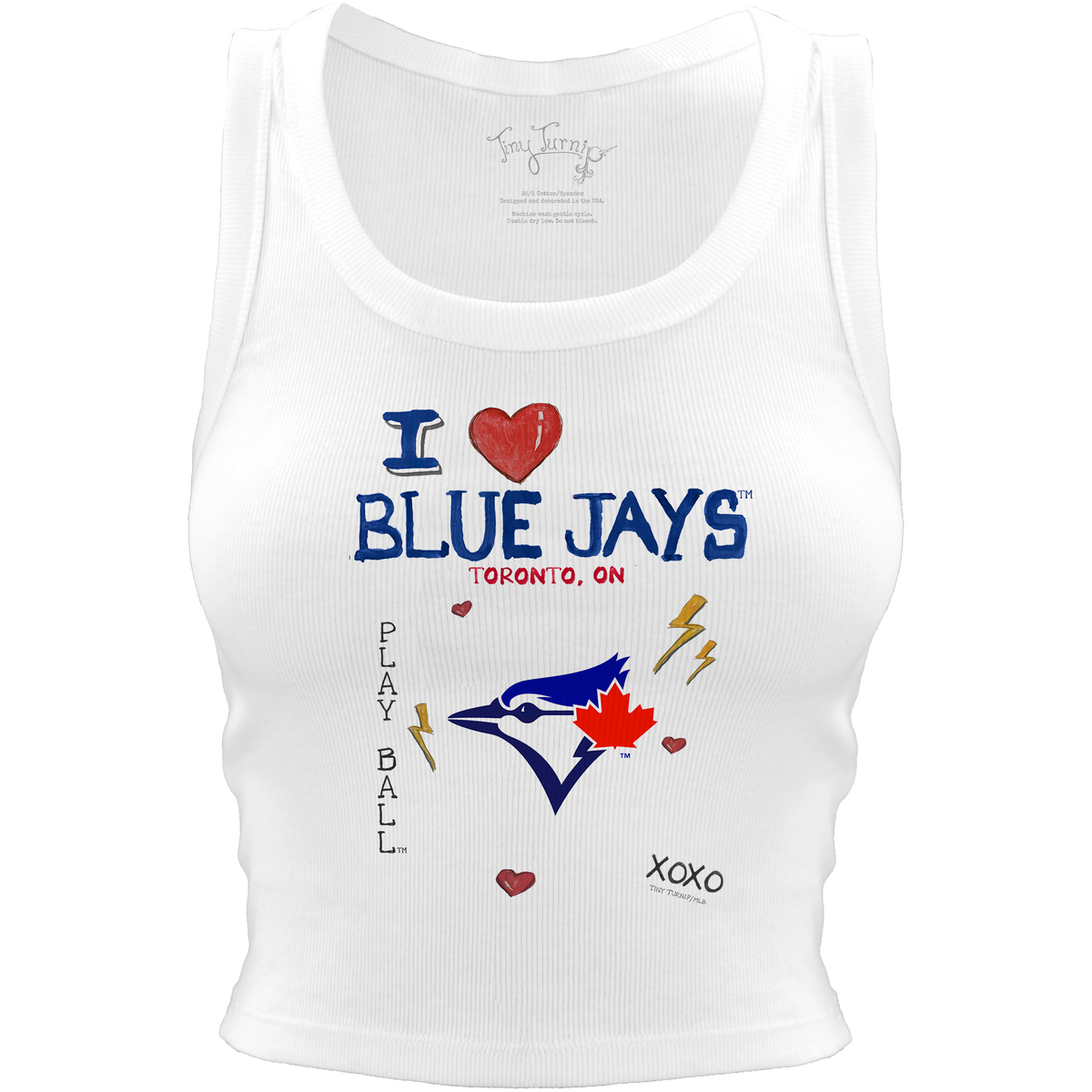 Toronto Blue Jays I Heart Team Crop Tank - Tiny Turnip