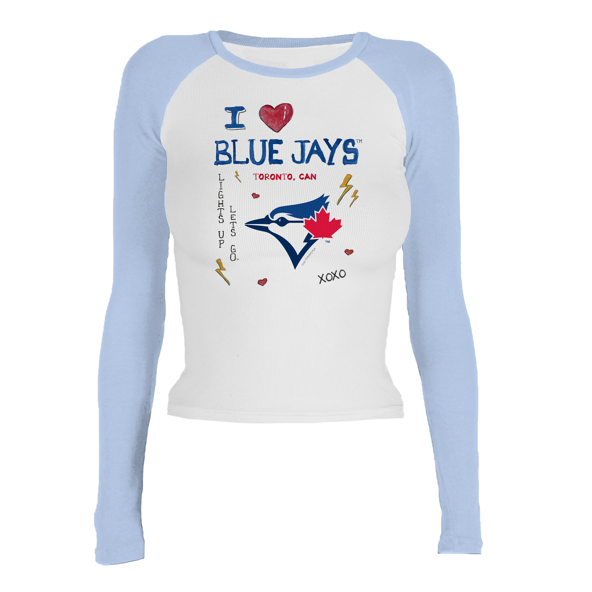 I Heart Blue Jays Roxy Raglan Long Sleeve