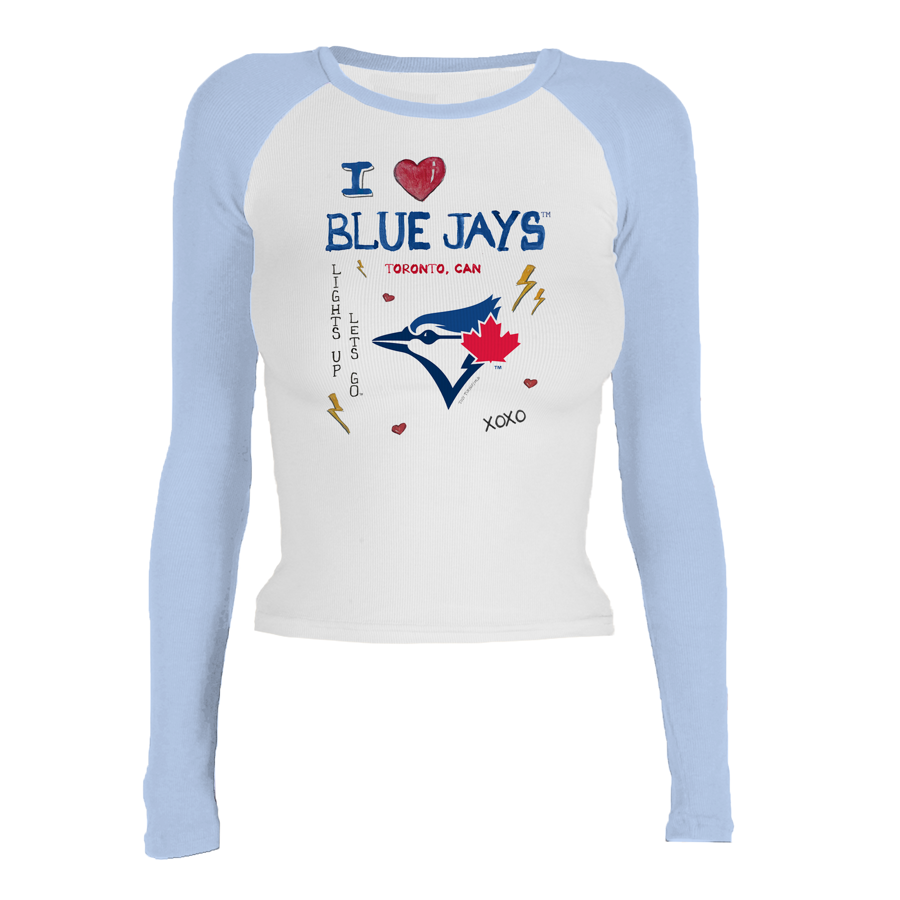 I Heart Blue Jays Roxy Raglan Long Sleeve