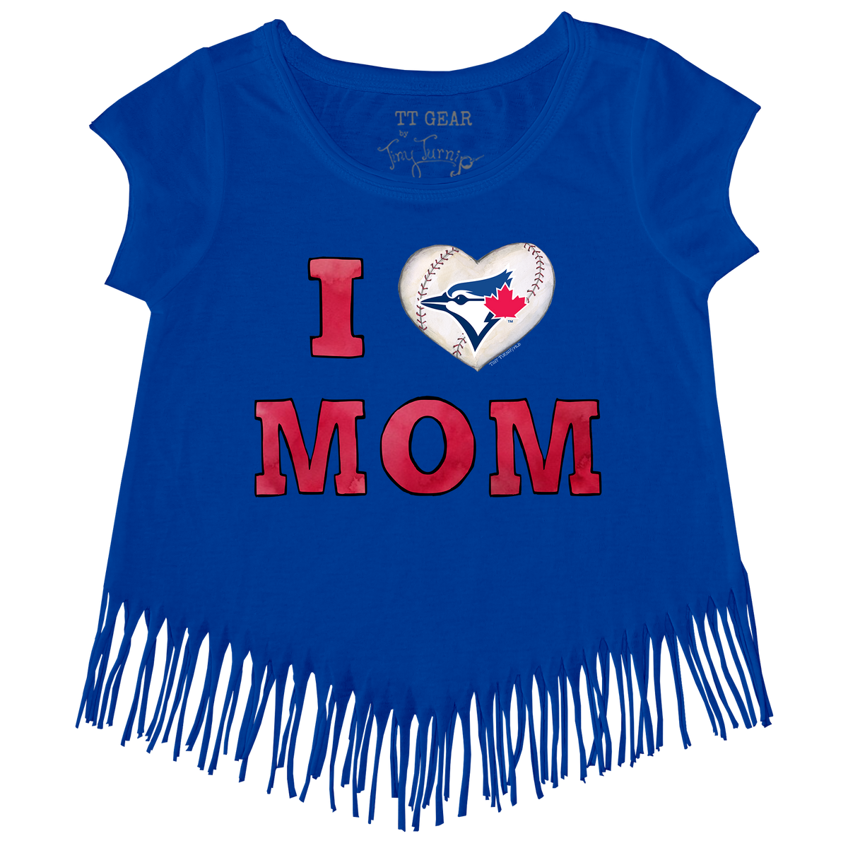 Toronto Blue Jays I Love Mom Fringe Tee