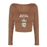 Toronto Blue Jays Latte Women's Lucy Long Sleeve