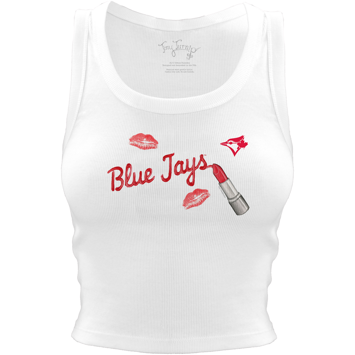 Toronto Blue Jays Lipstick Crop Tank - Tiny Turnip