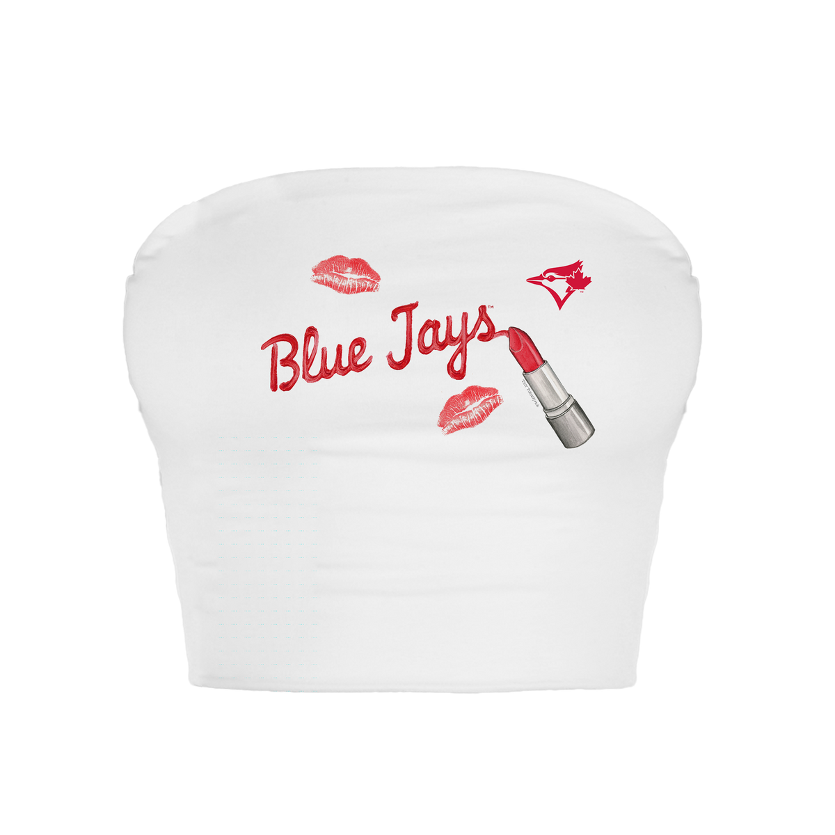 Toronto Blue Jays Lipstick Crop Tube Top - Tiny Turnip