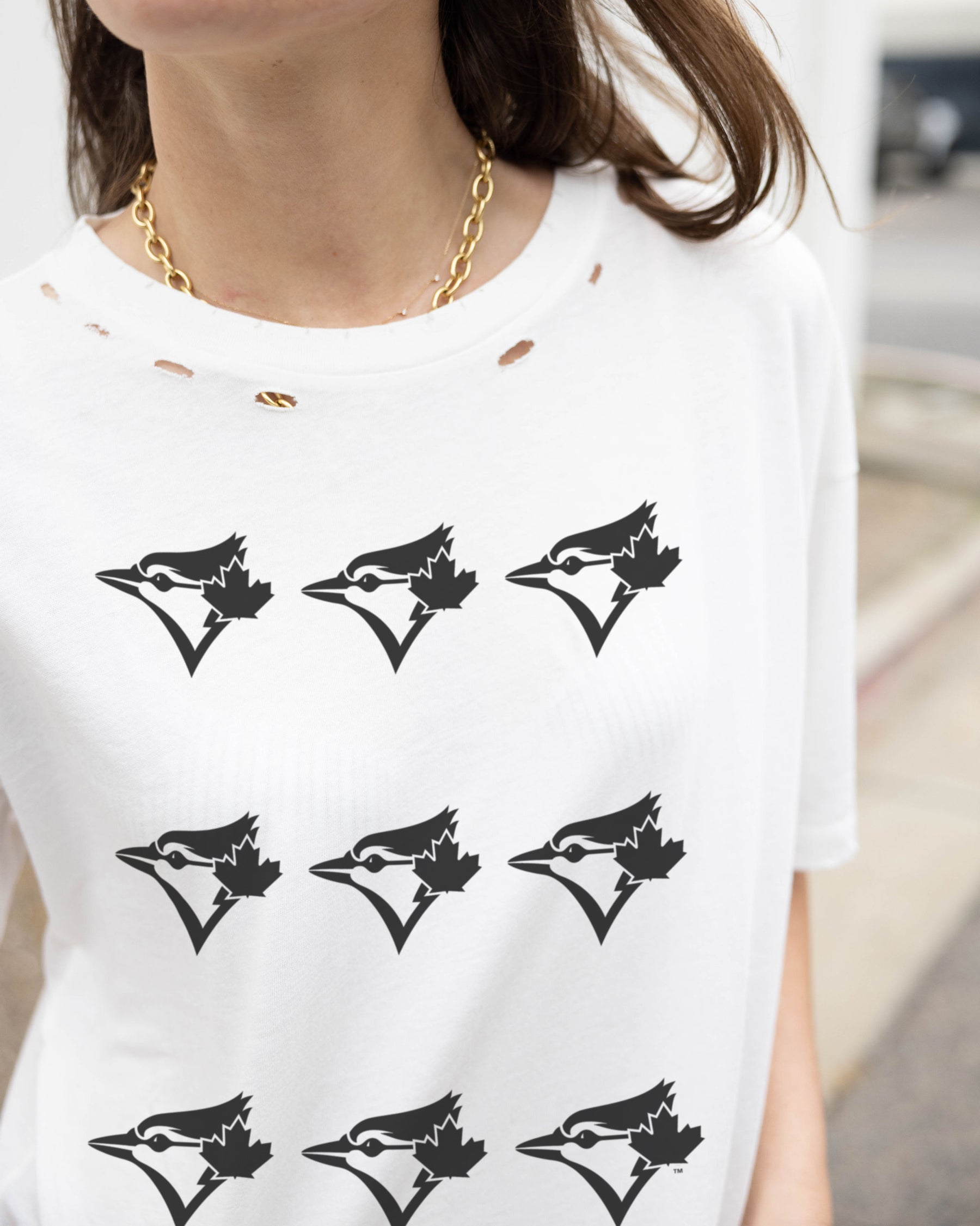 Toronto Blue Jays Logo Grid Vintage Tee