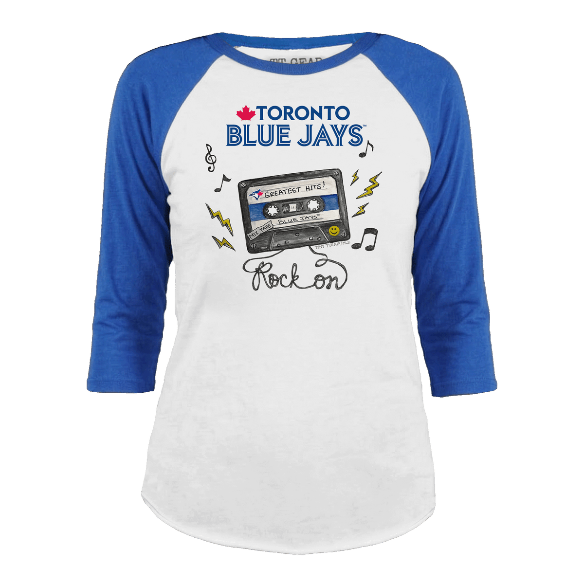 Toronto Blue Jays Mixtape 3/4 Royal Blue Sleeve Raglan