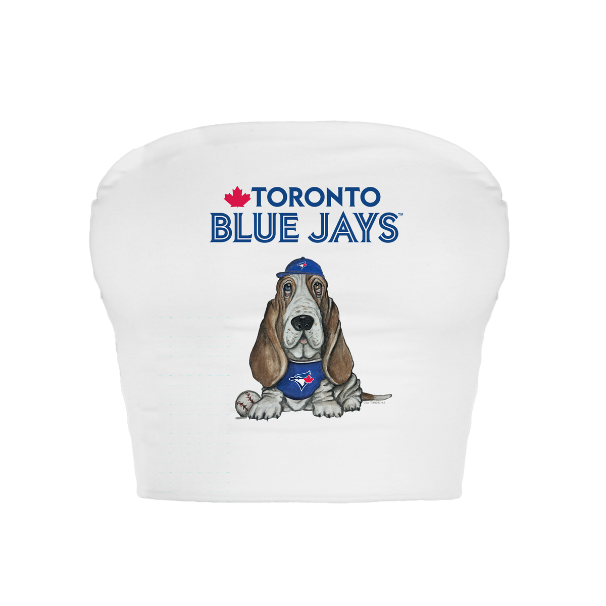 Toronto Blue Jays Puddy Crop Tube Top - Tiny Turnip