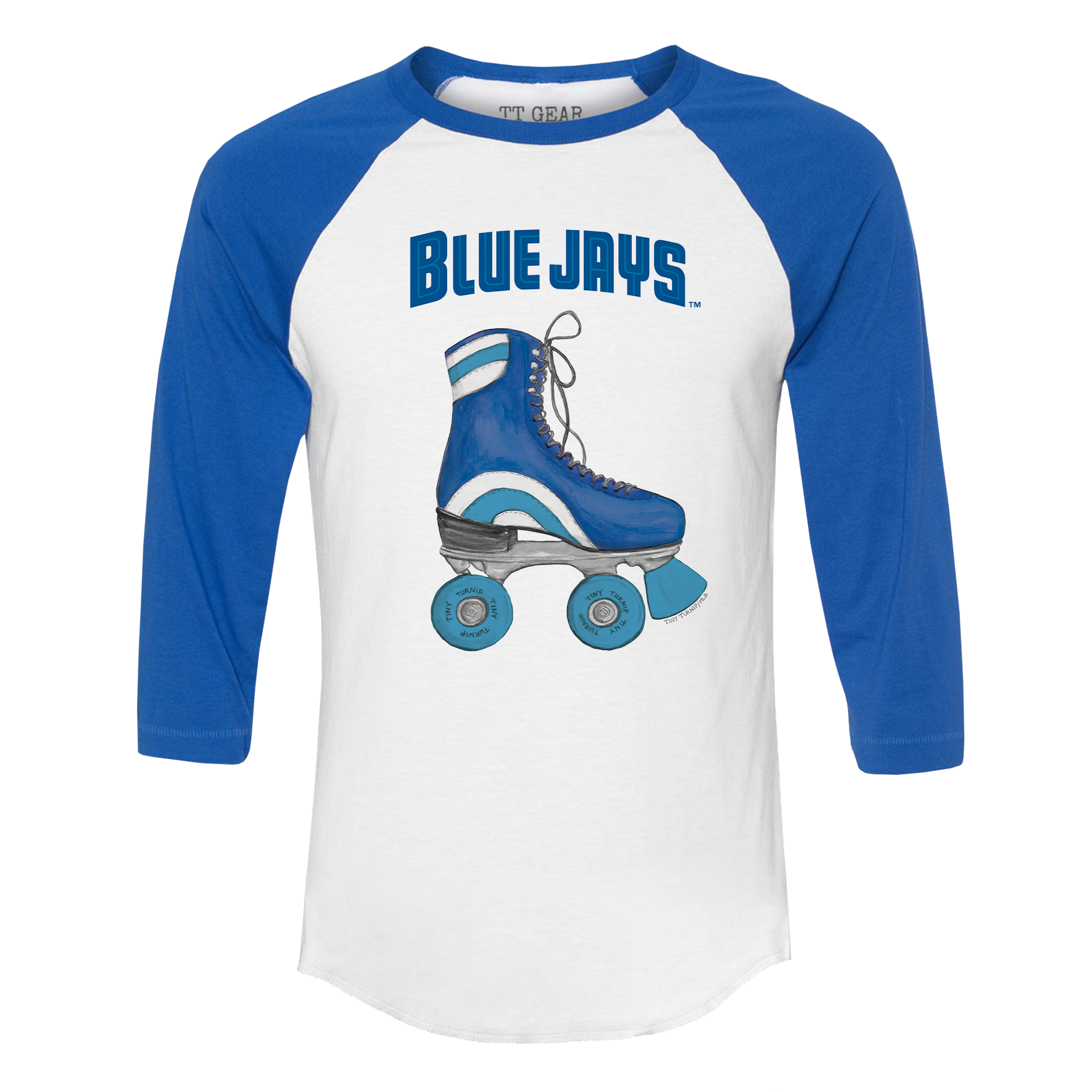 Toronto Blue Jays Retro Skate 3/4 Royal Blue Sleeve Raglan