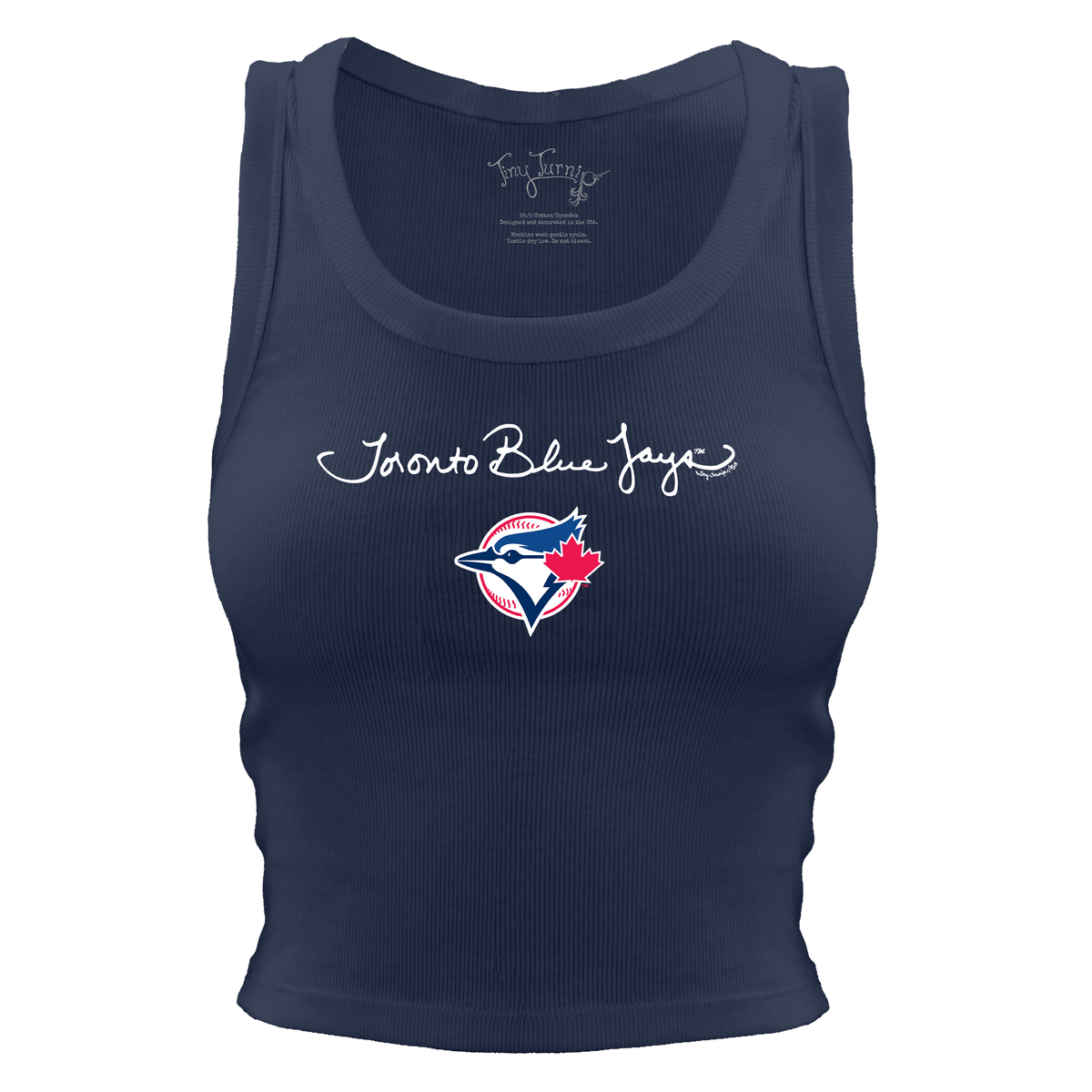 Toronto Blue Jays Script Logo Crop Tank - Tiny Turnip