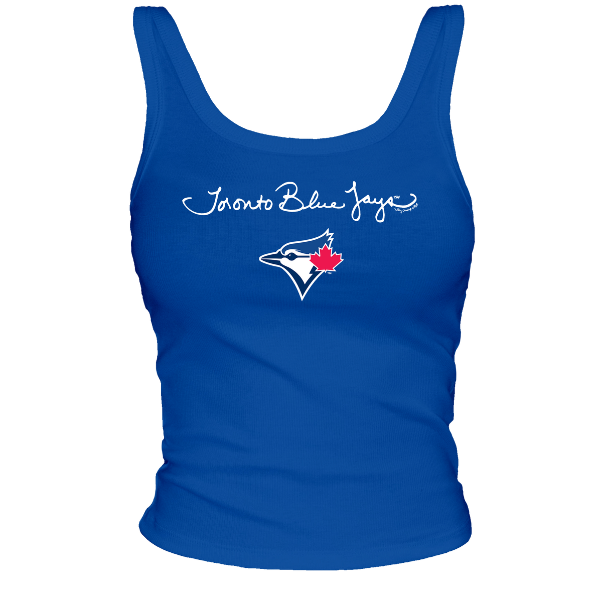 Toronto Blue Jays Logo Script Ribbed Tank - Tiny Turnip